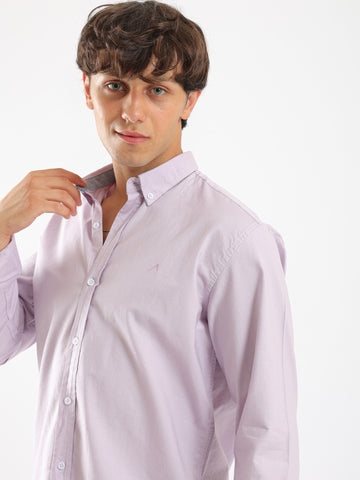 ACTIV MEN'S OXFORD L/S SHIRT - MAUVE