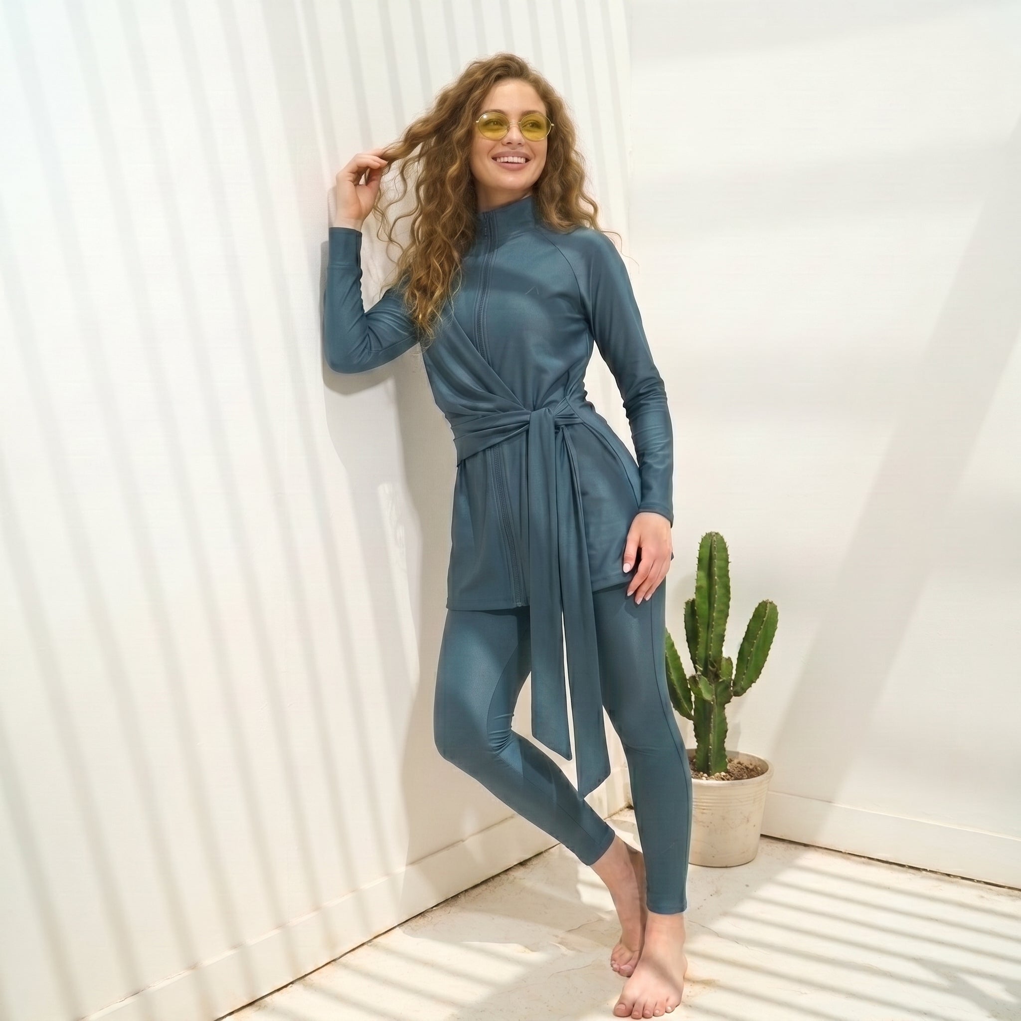 YOUSR SET- WRAP ZIP DESIGN - PETROL
