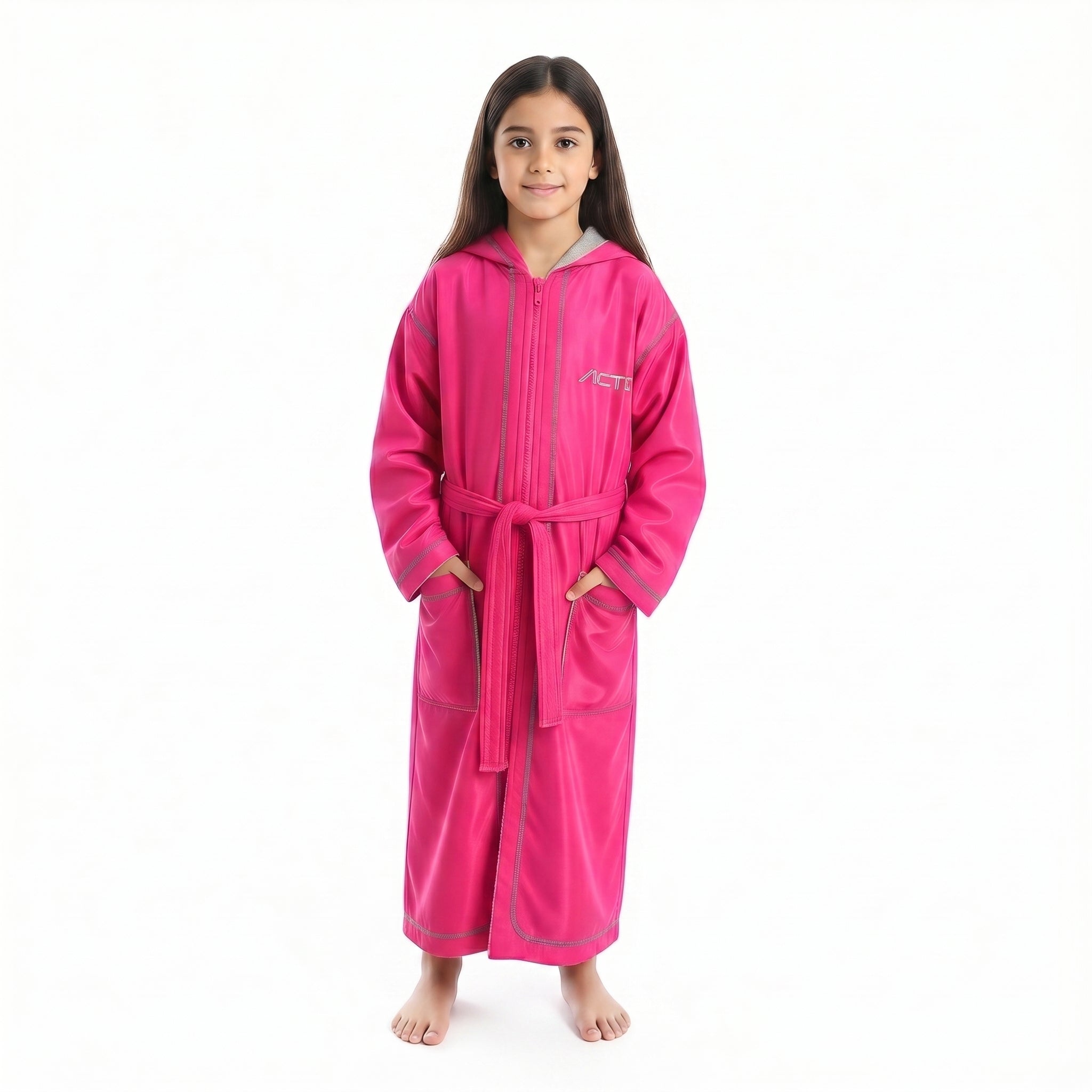 ACTIV WATERPROOF ZIP BATHROBE - FUCHSIA