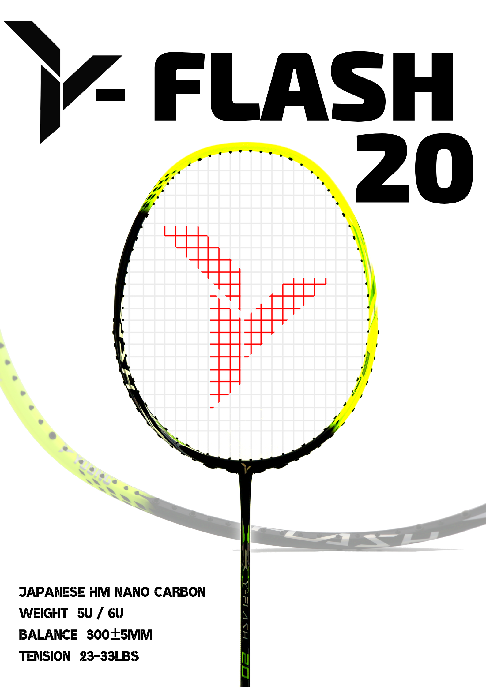 YOUNG Y-FLASH 20 RACKET(5U) - COLORS 