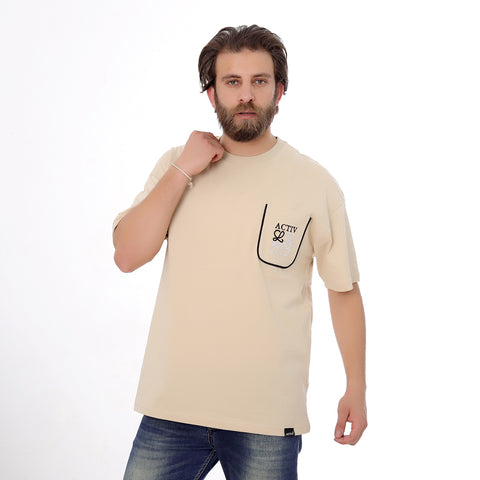 ACTIV MEN'S BASIC T-SHIRT 22A - L.BEIGE