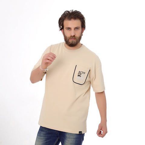 ACTIV MEN'S BASIC T-SHIRT 22A - L.BEIGE