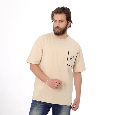 ACTIV MEN'S BASIC T-SHIRT 22A - L.BEIGE