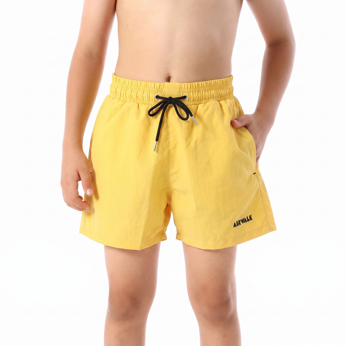 AIRWALK KIDS SWIM SHORTS - YELLOW