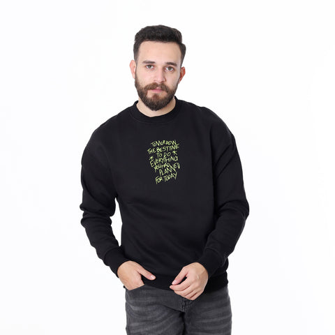 ACTIVNEW BASIC SWEATSHIRT - BLACK