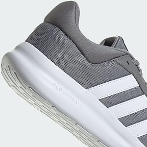 ADIDAS LITE RACER 4.0 SHOES - GREY & WHT