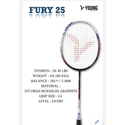 YANG FURY 25 I POWER RACKETS - COLORS