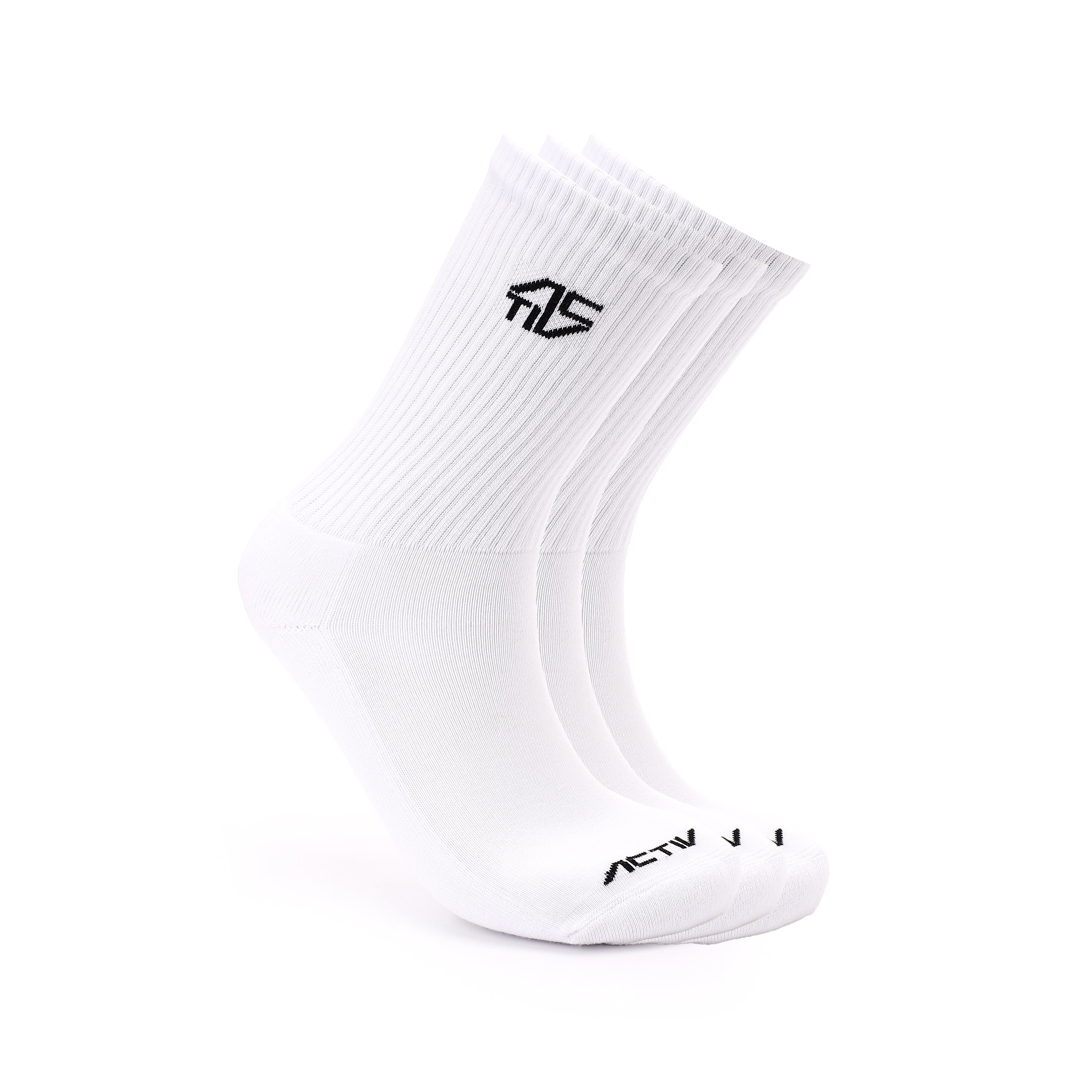 ACTIV HALF CUSHION LONG 3SOCKS - WHITE