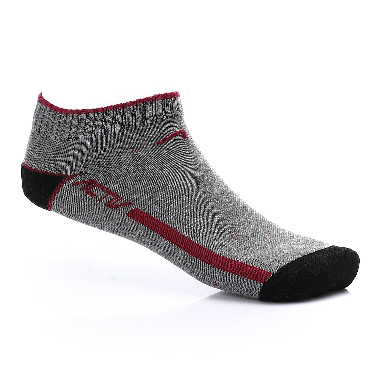 ACTIV MEN HEEL&FRO ANKLE SOCKS - GRY*BLK