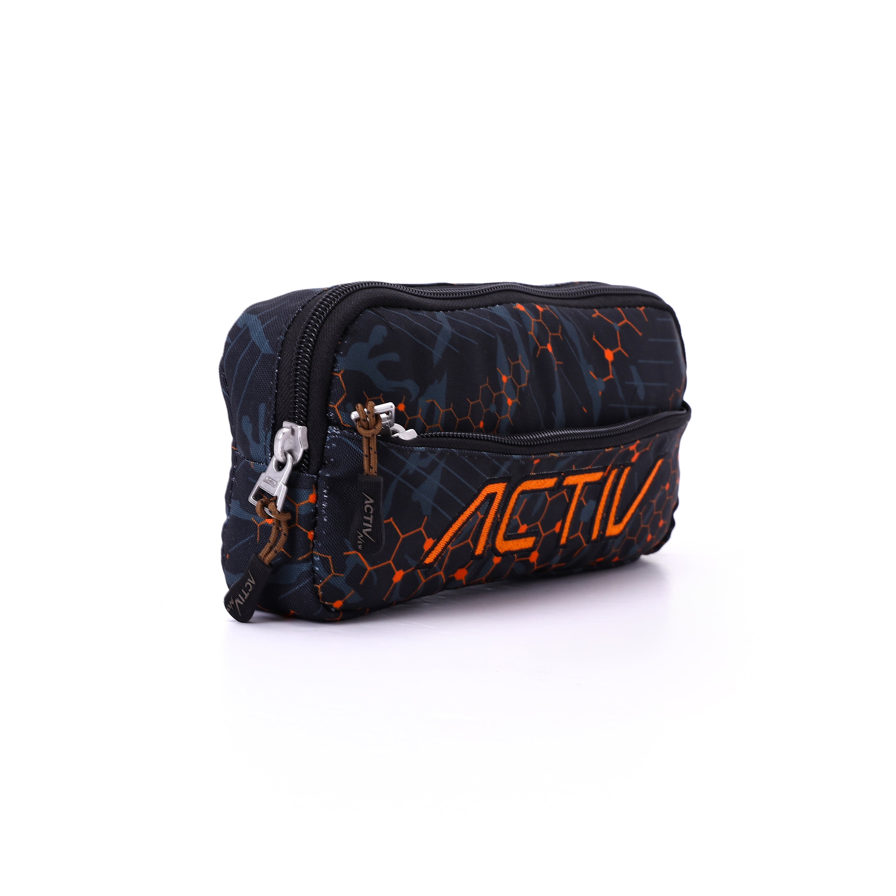 ACTIV PENCIL CASE L22*W20 - BLK & ORG