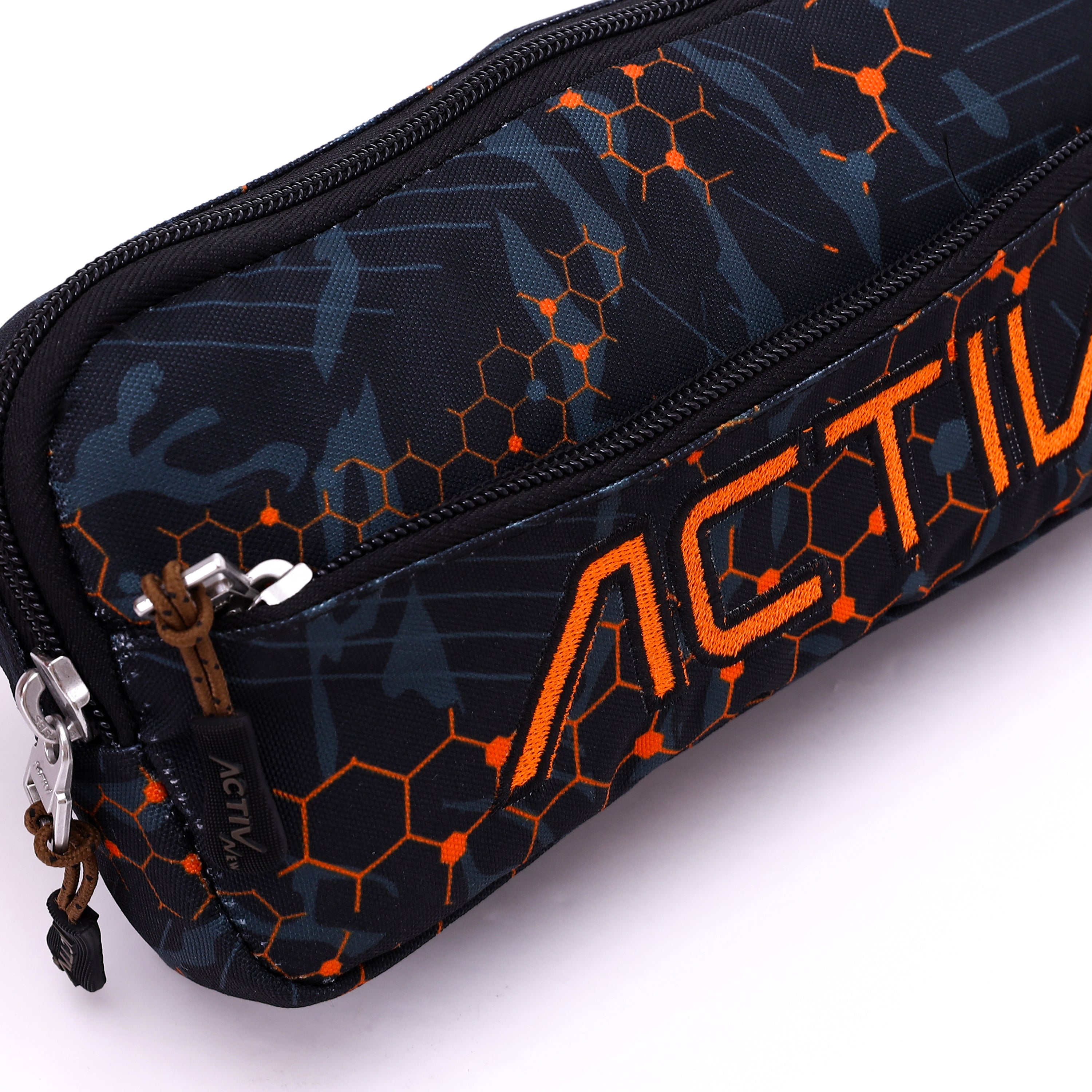ACTIV PENCIL CASE L22*W20 - BLK & ORG