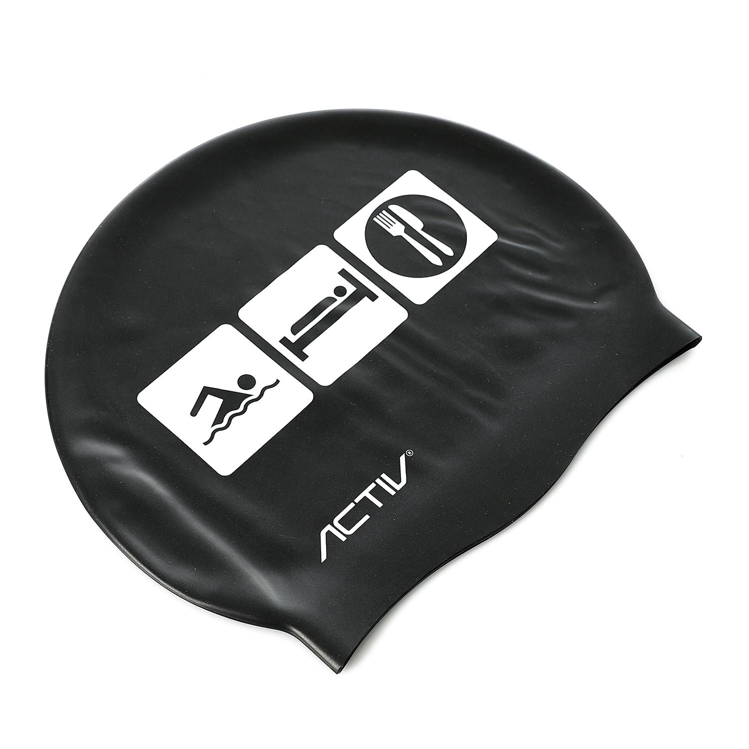 ACTIV JUNIOR CP533 SWIM CAP - BLACK