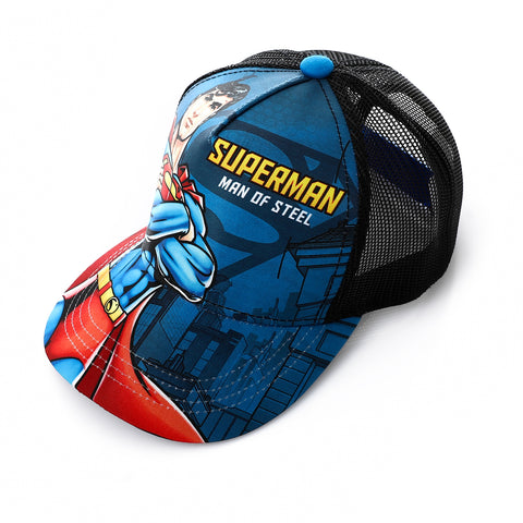 ACTIVNEW SUPERMAN BOY SNAP CAP - BLACK