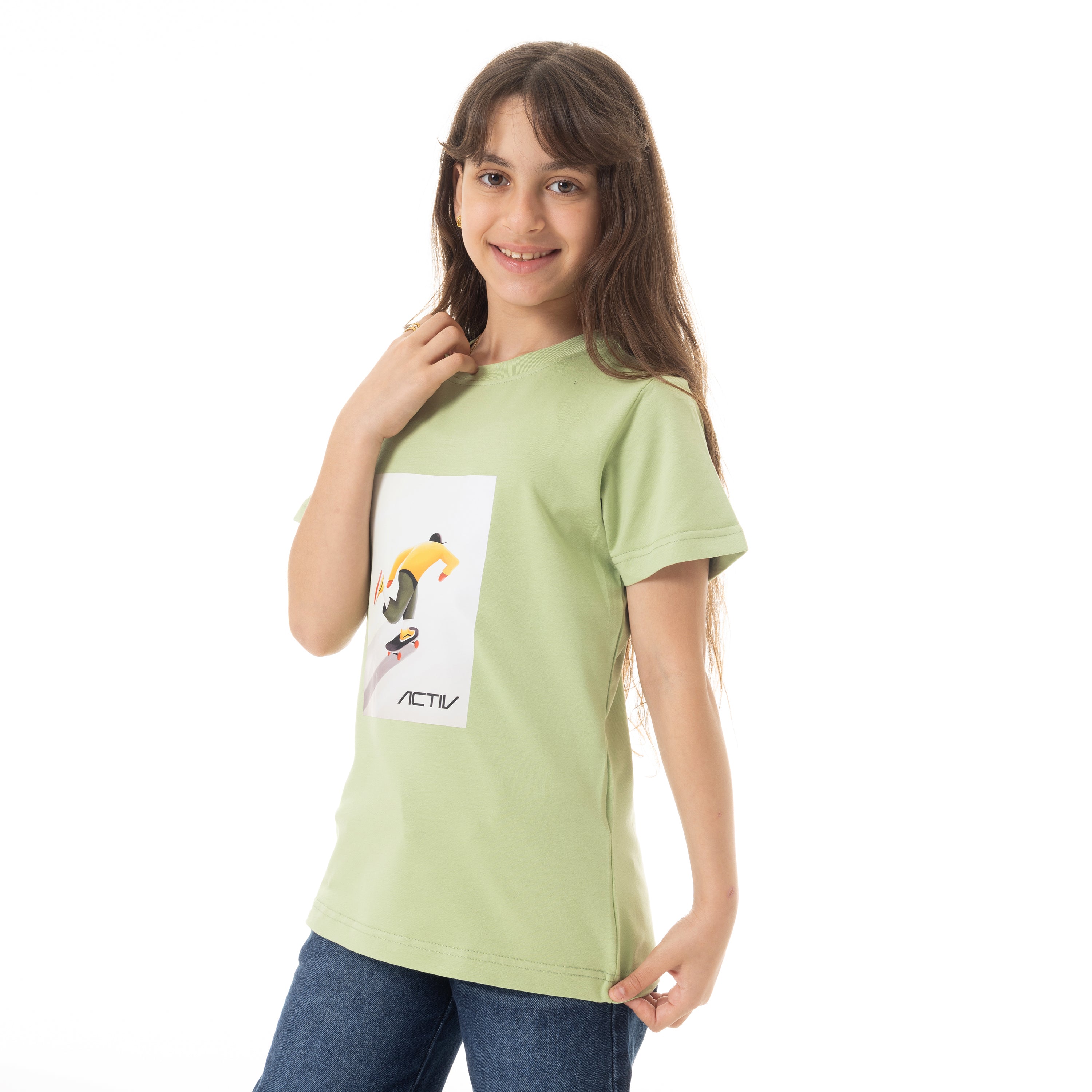 SKATE MAN PRINT T-SHIRT - MINT