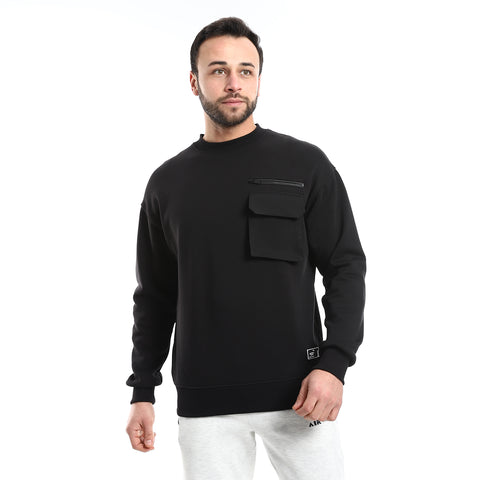 ACTIVNEW BASIC SWEATSHIRT - BLACK