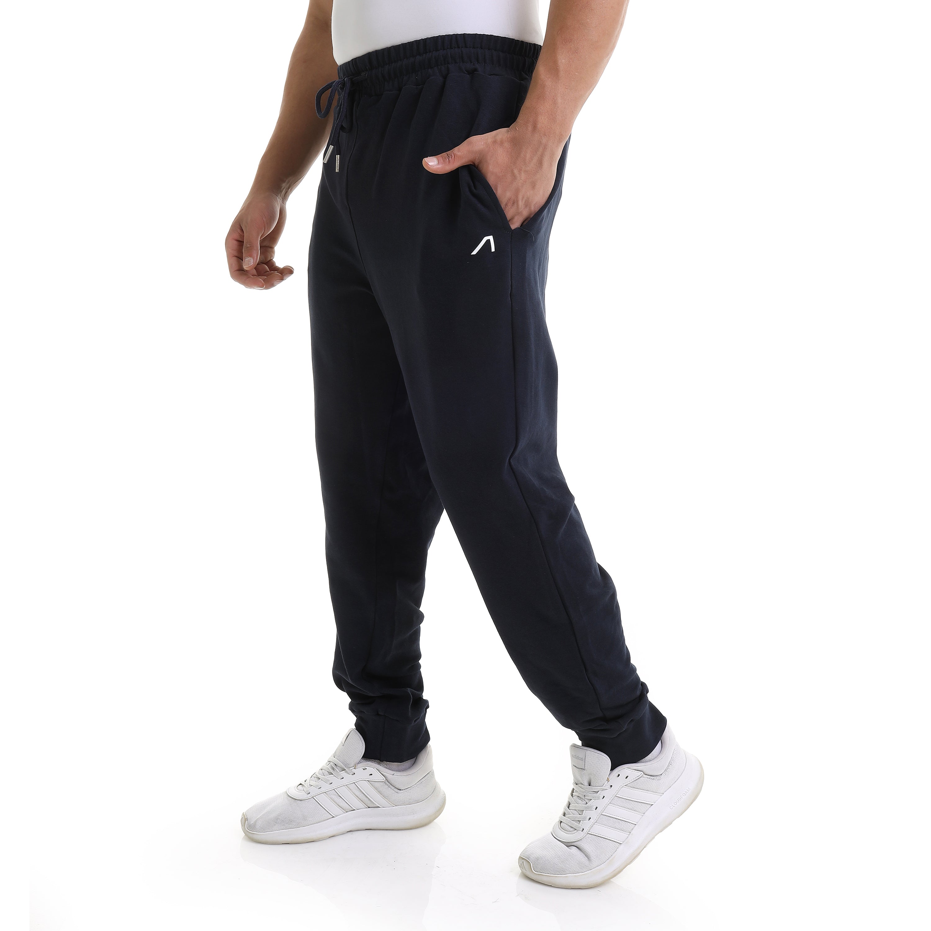 ACTIV LOGO PRINT SWEATPANTS - NAVY