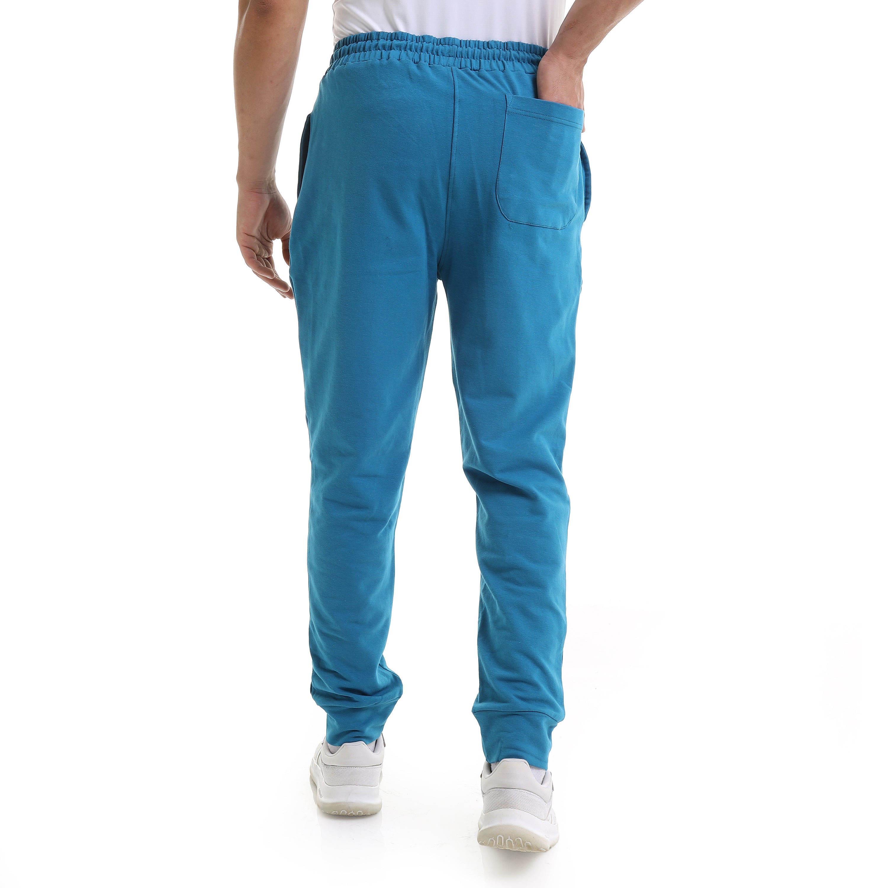 RECTANGLE LOGO PRINTSWEATPANTS - BLUE