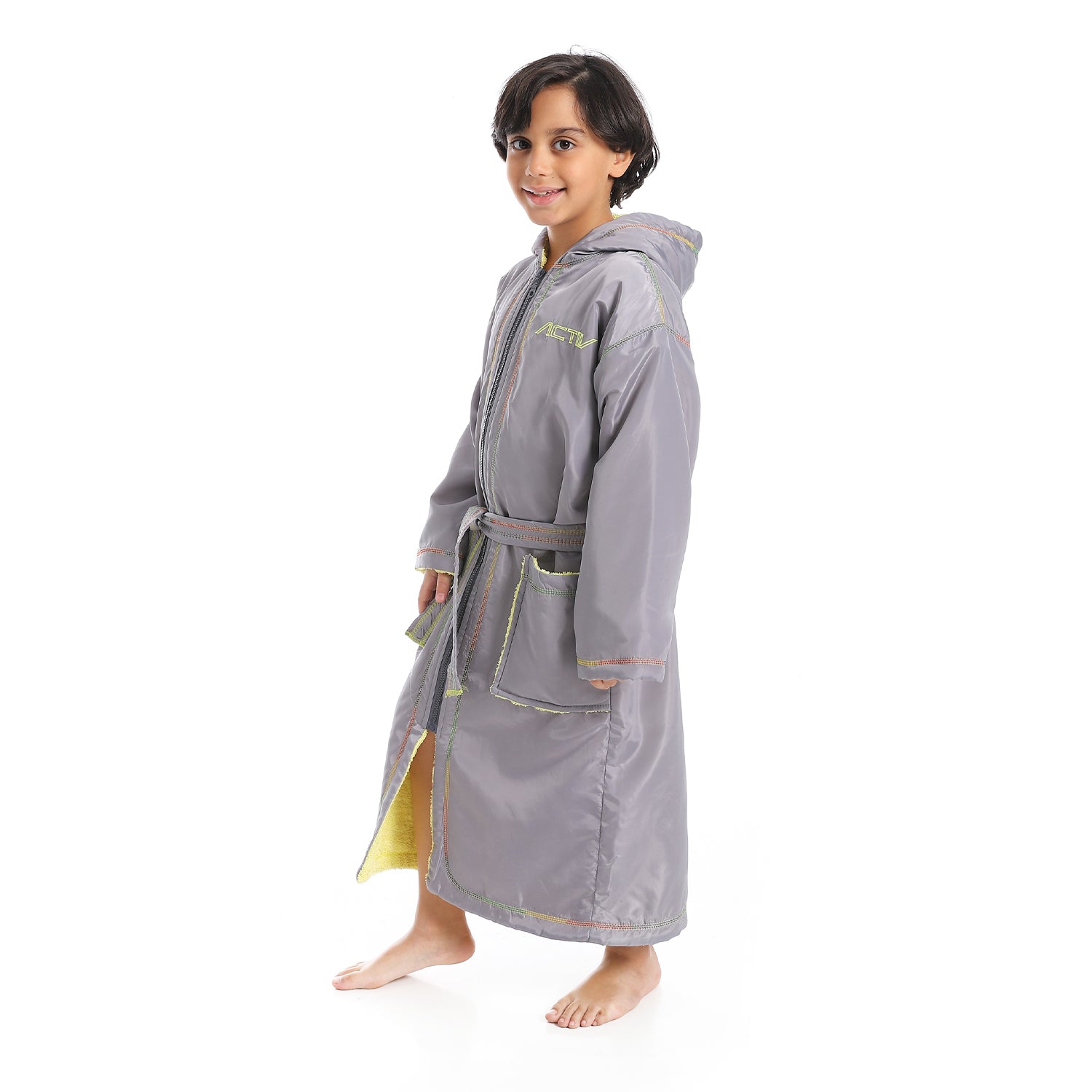ACTIV WATERPROOF ZIP BATHROBE - GREY