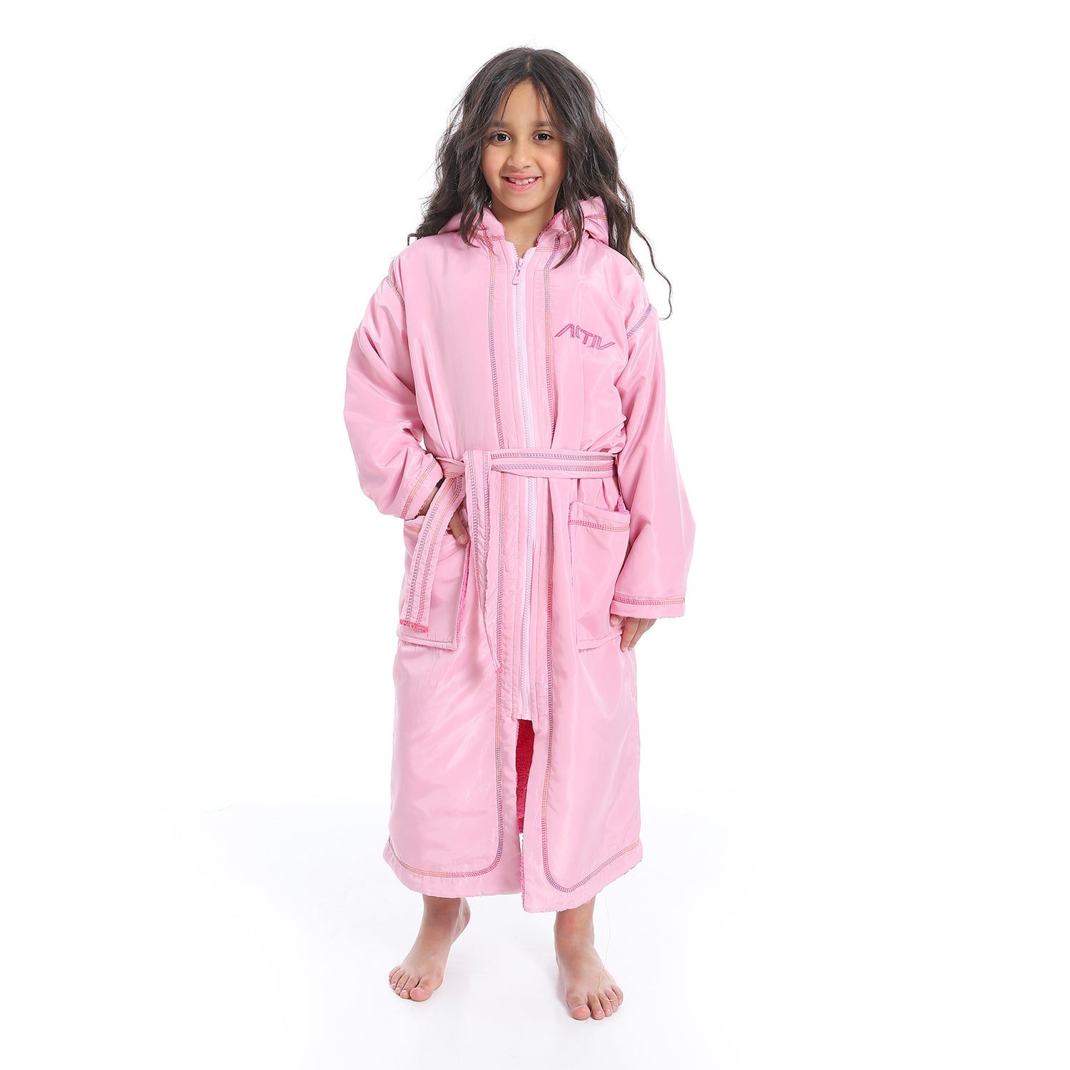 ACTIV WATERPROOF ZIP BATHROBE - PINK