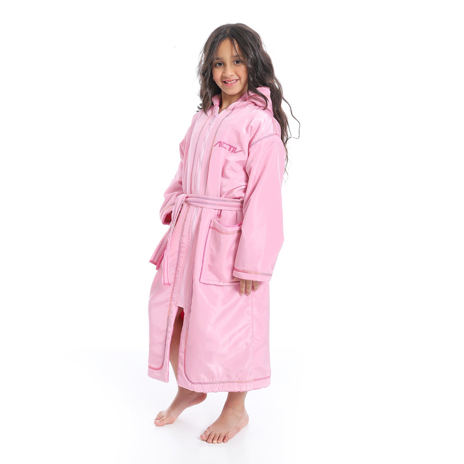 ACTIV WATERPROOF ZIP BATHROBE - PINK