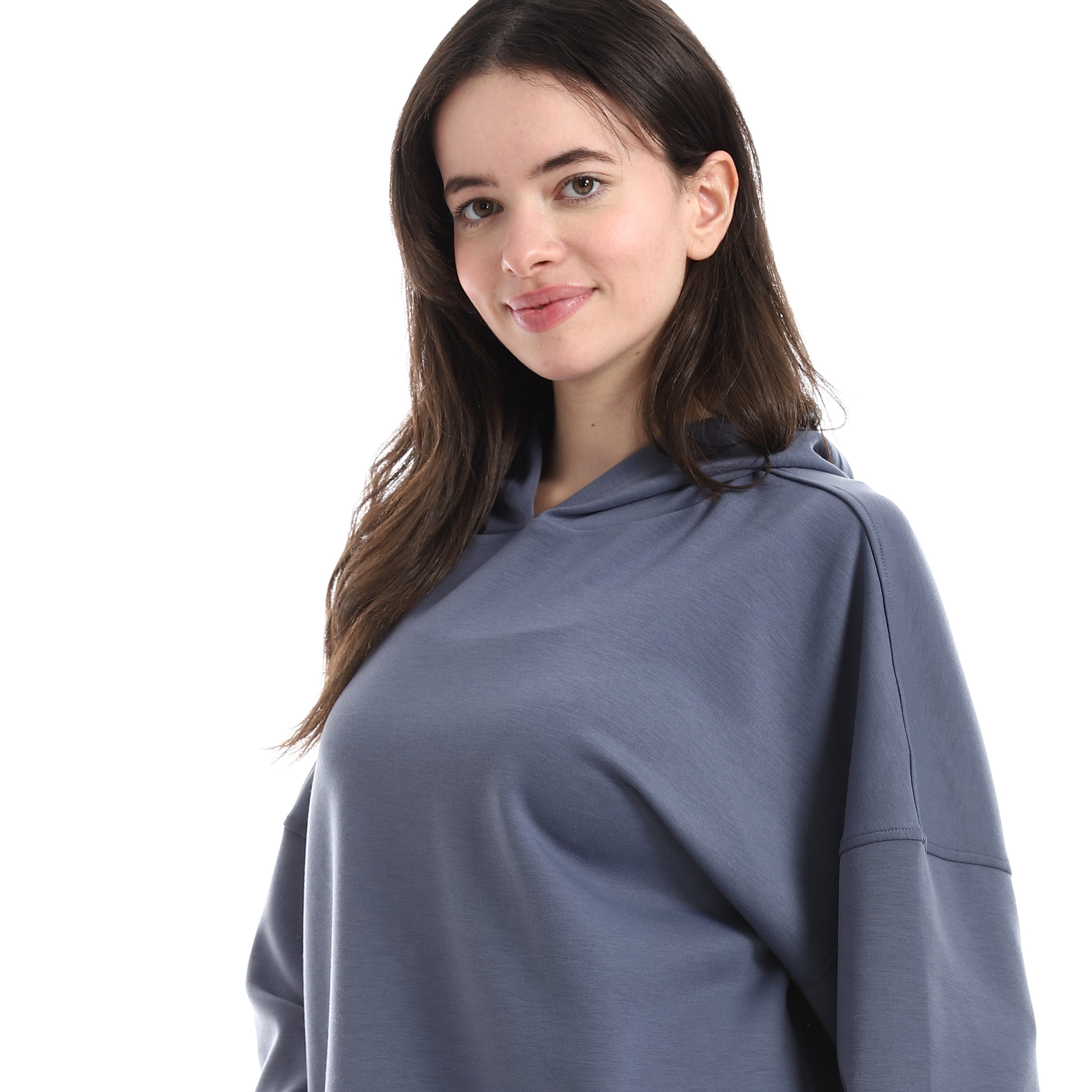 BOX CROPPED HOODIE - PETROL
