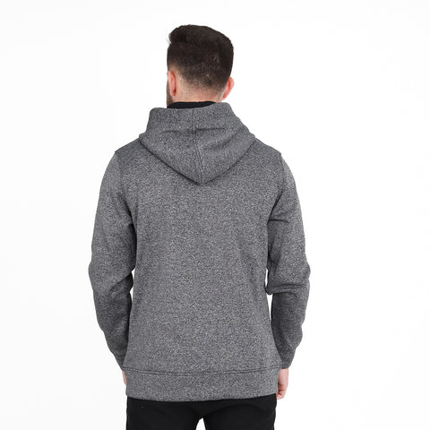 CREW NECK ZIPPER JACKET - GREY