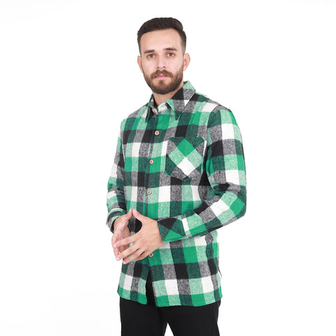 CHECK OVERSIZED SHIRT - GREEN