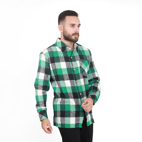 CHECK OVERSIZED SHIRT - GREEN