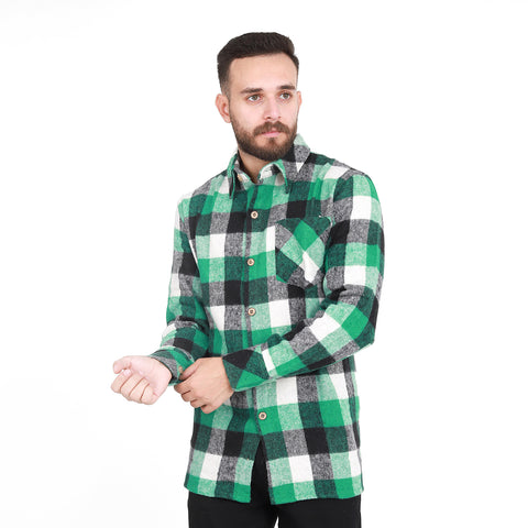 CHECK OVERSIZED SHIRT - GREEN