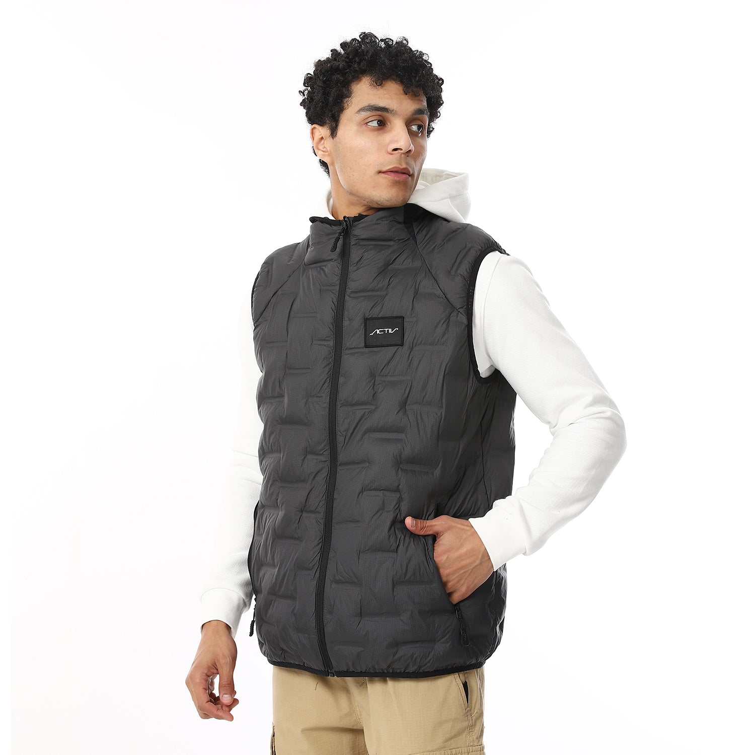 ACTIV MEN'S PADDED VEST - D.GREY
