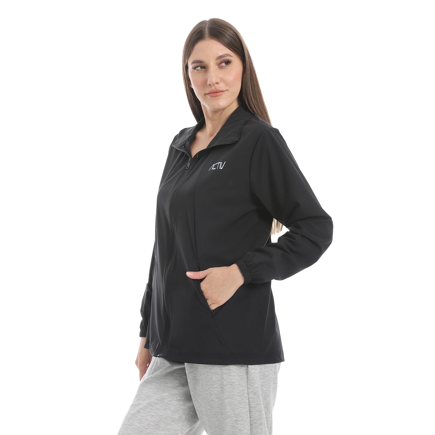 ACTIV WOMEN WATERPROOF JACKET - BLACK 