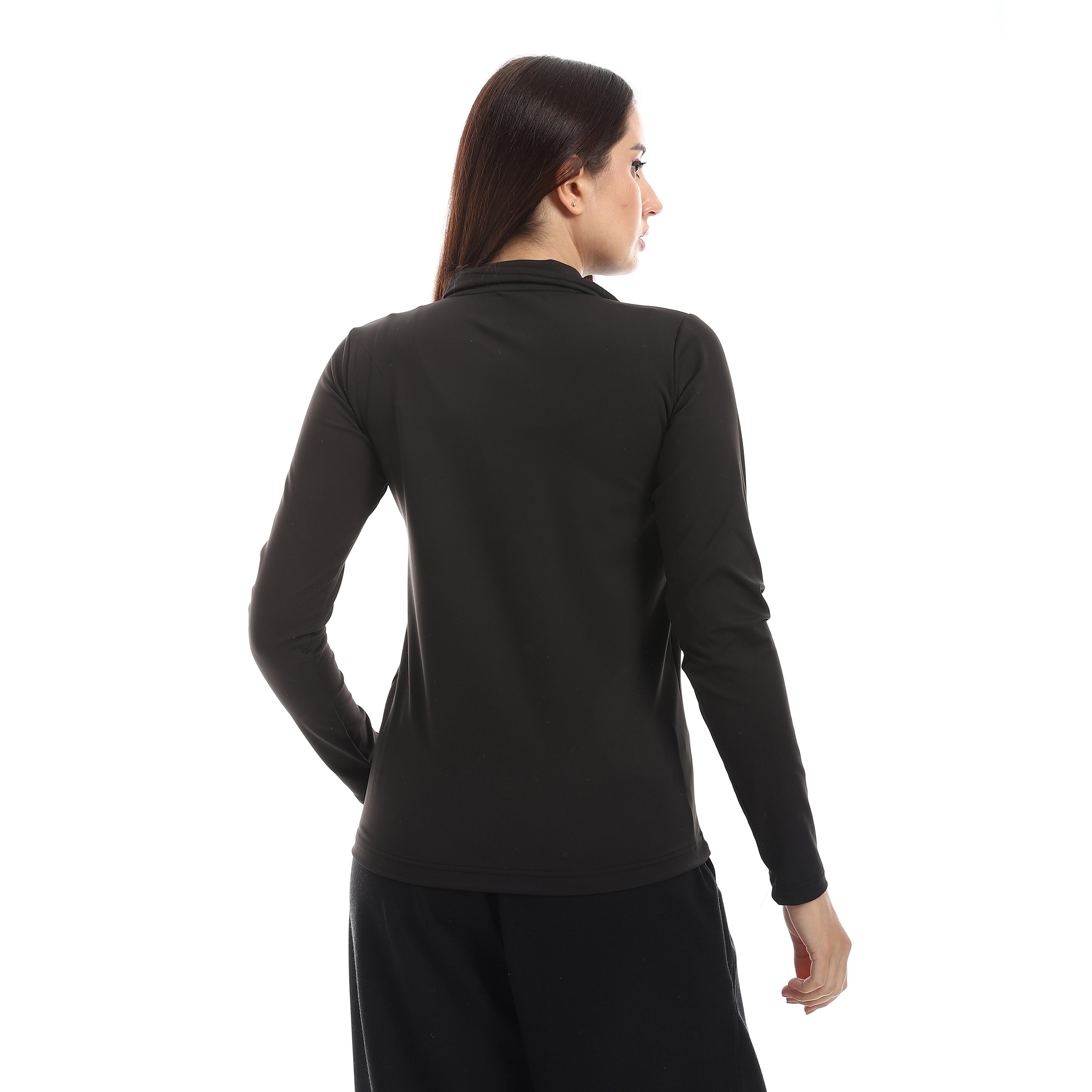 جاكت اكتف حريمي سوسته - اسود