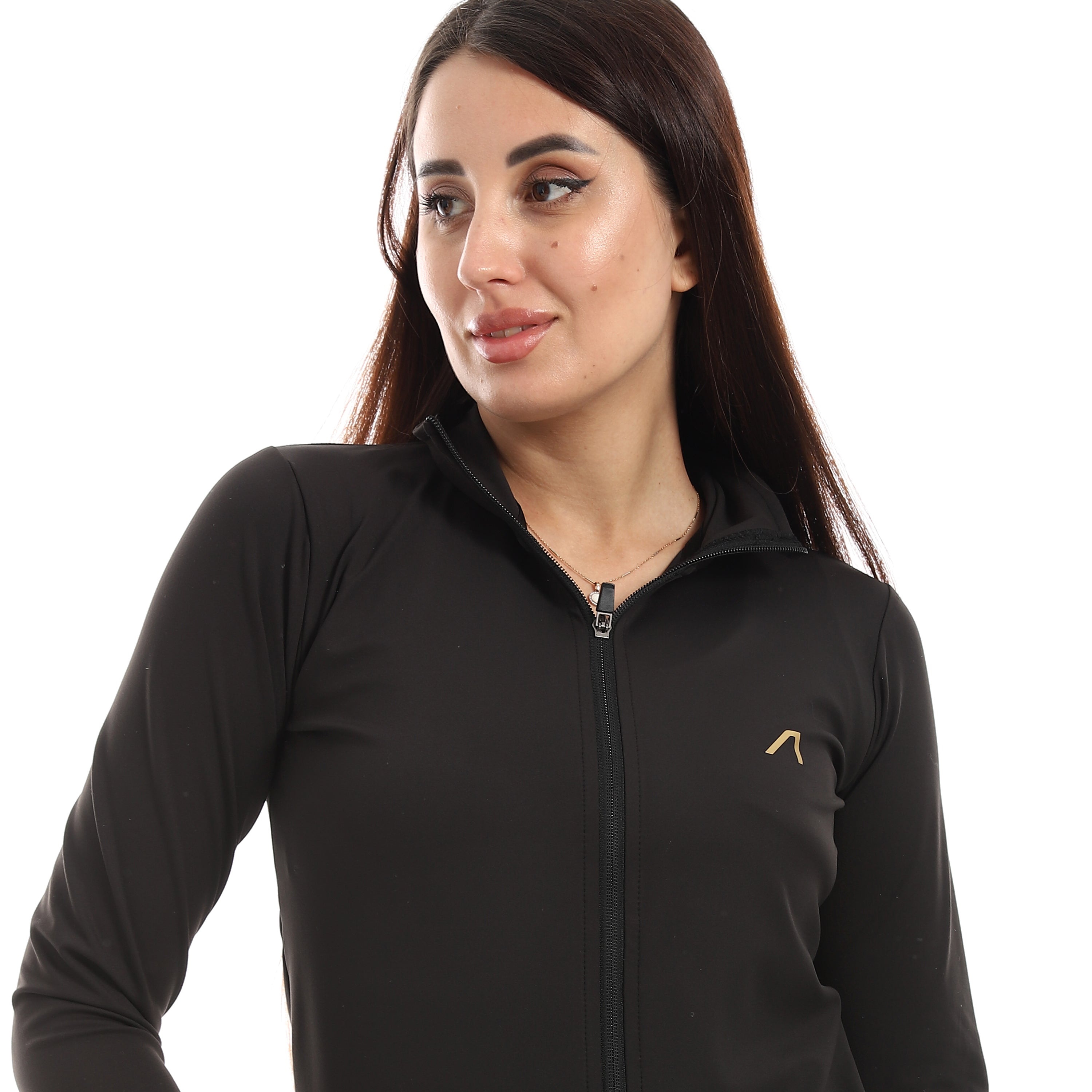 جاكت اكتف حريمي سوسته - اسود