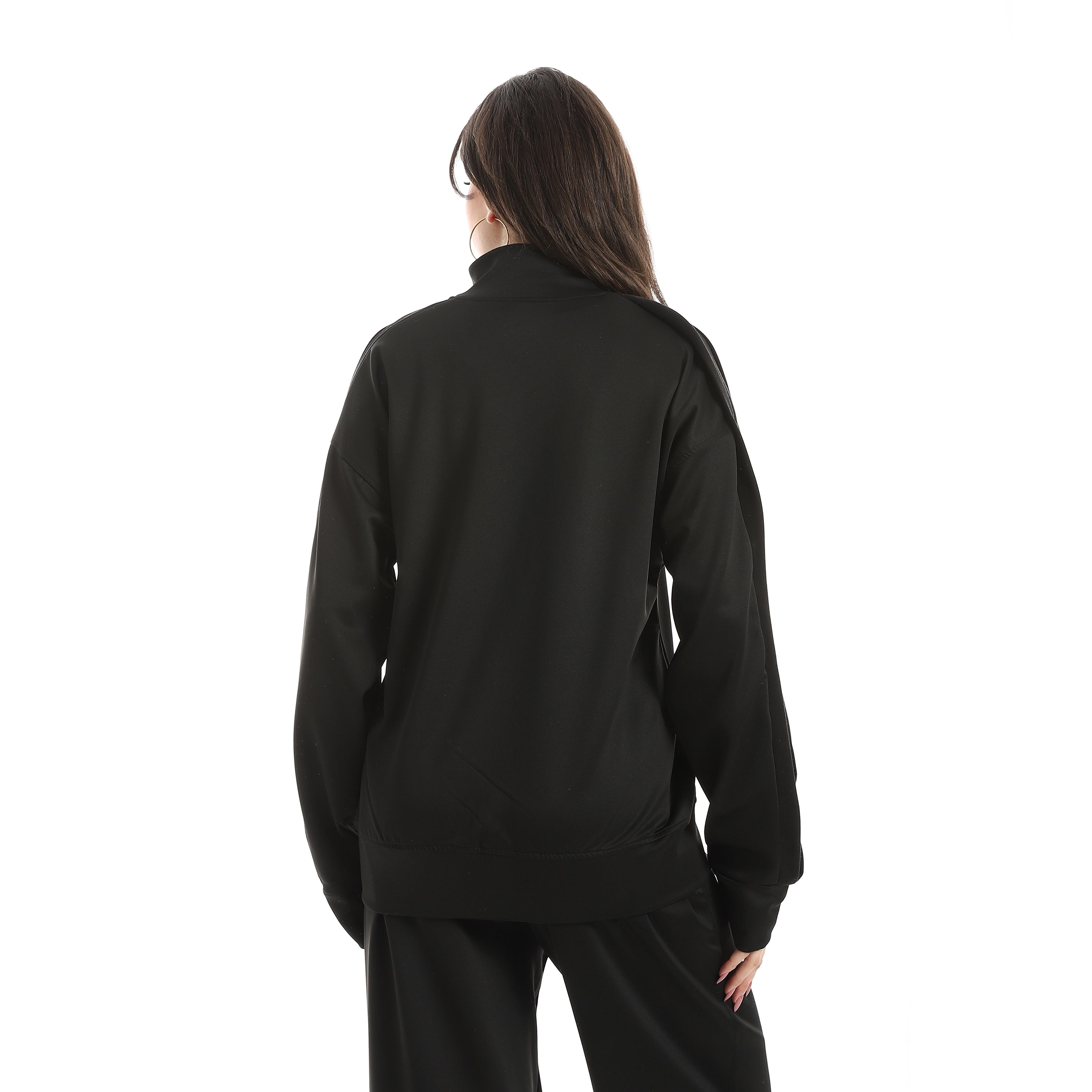 EASE WOMEN'S  ZIPPER JACKET - BLACK
