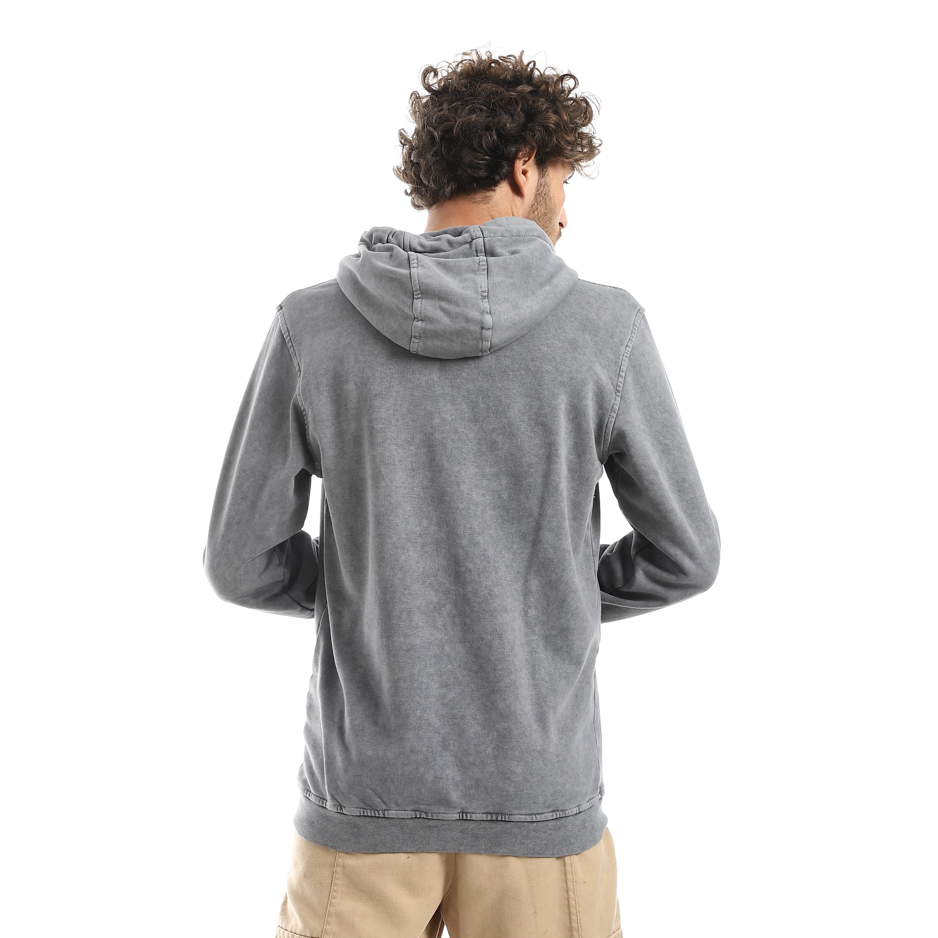 OVERSIZED FULL ZIP JACKET - GREY