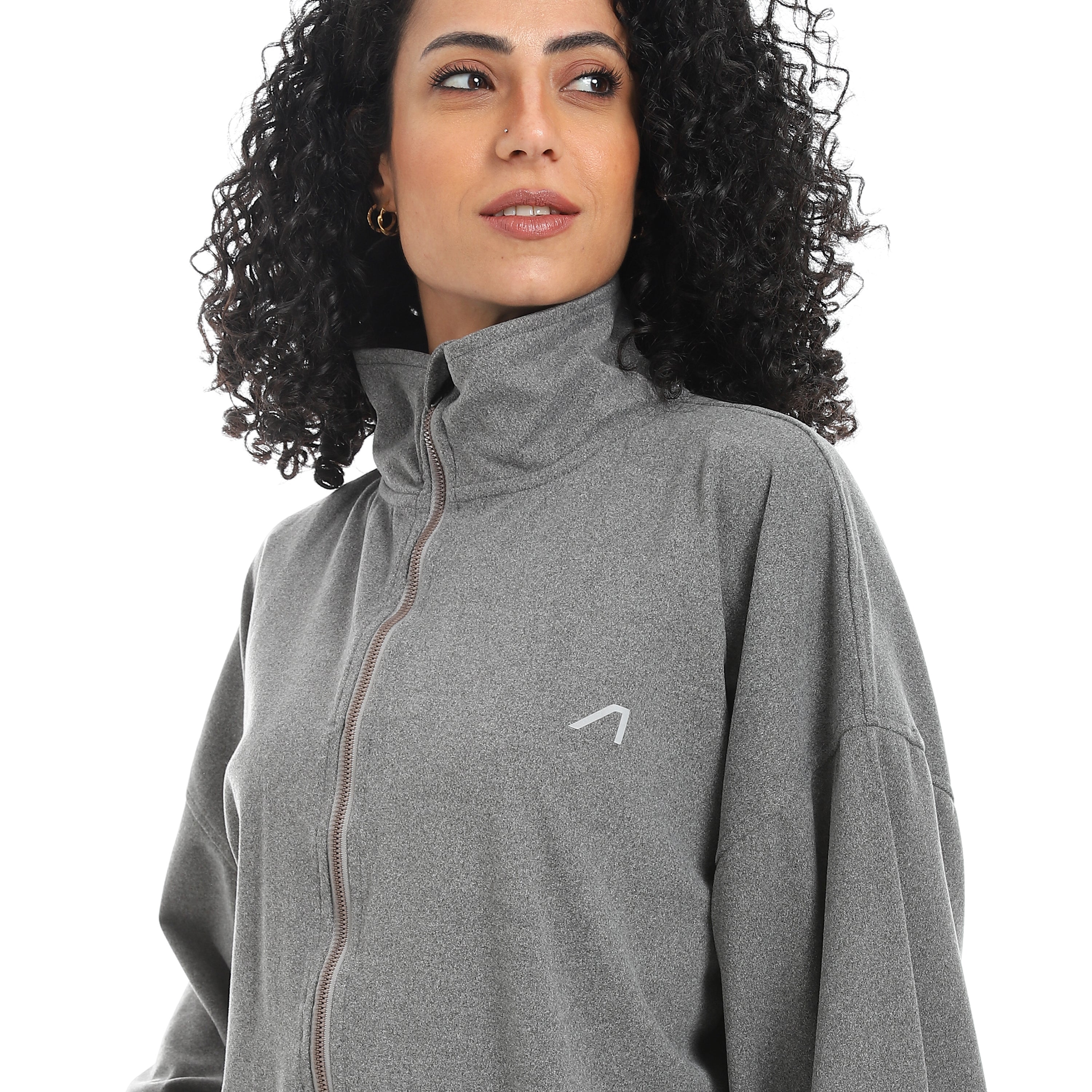 جاكت اكتف حريمي - رمادي