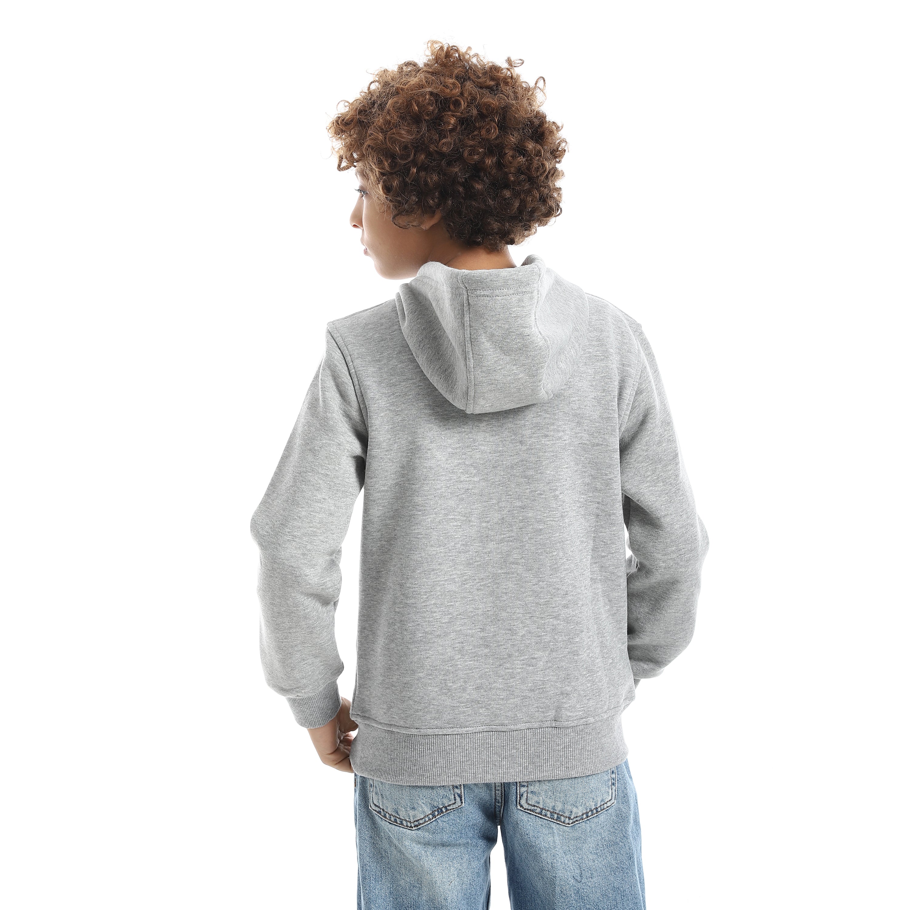 CUTLINE HOODED ZIP JACKET - GREY