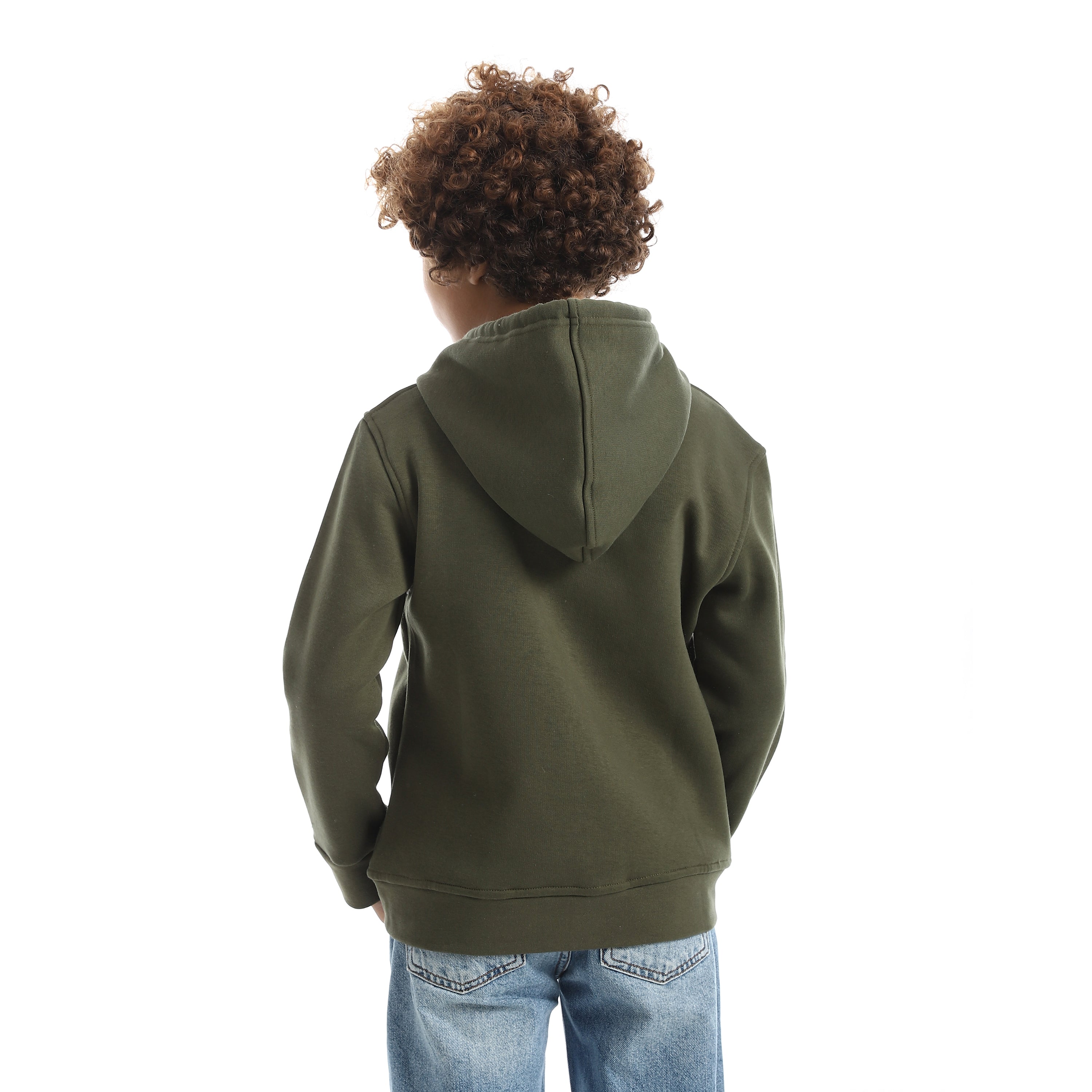 OUTLINE ZIP HOODED JACKET - OLIVE