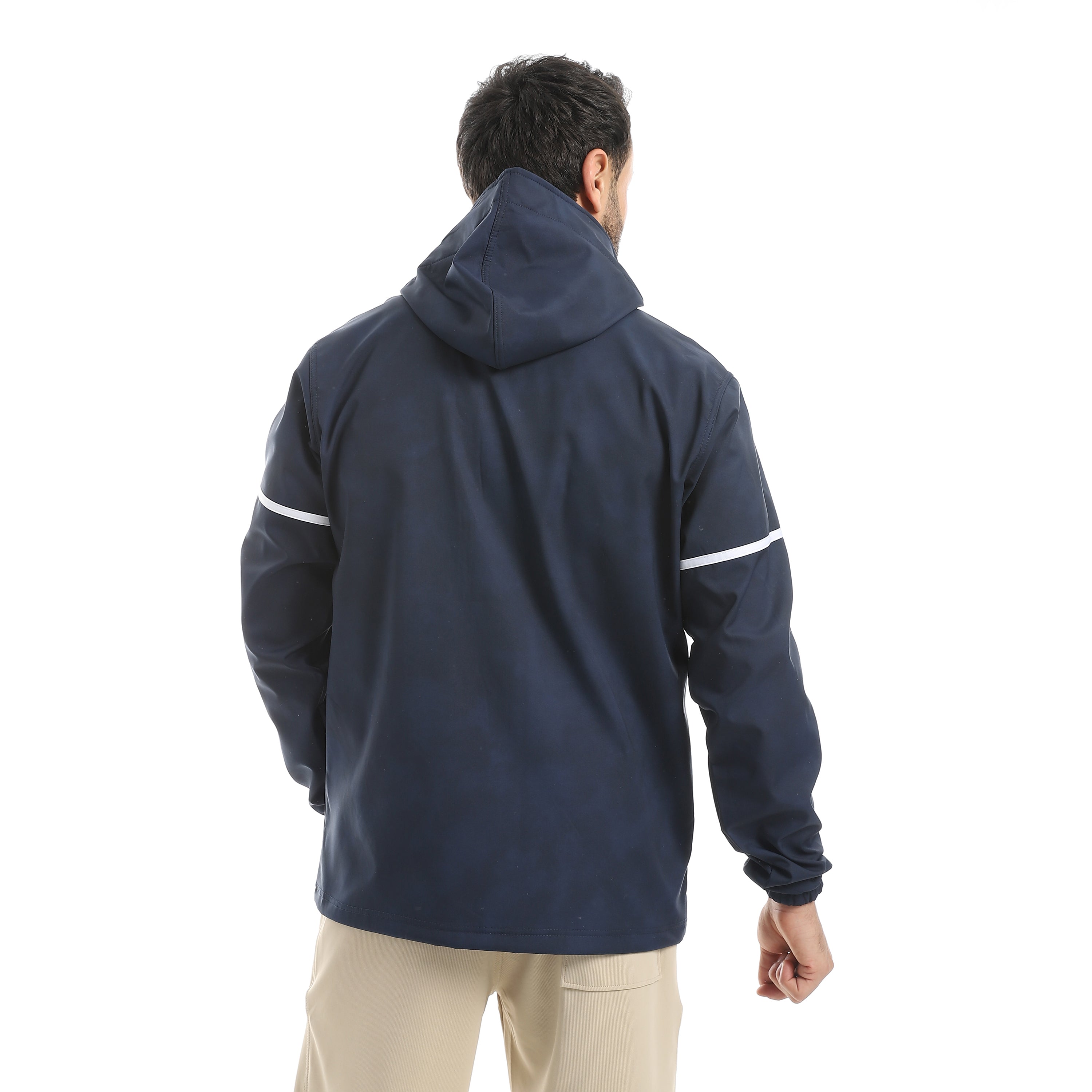 JACKET W. TAPE ON SLEEVE&CHEST - كحلي