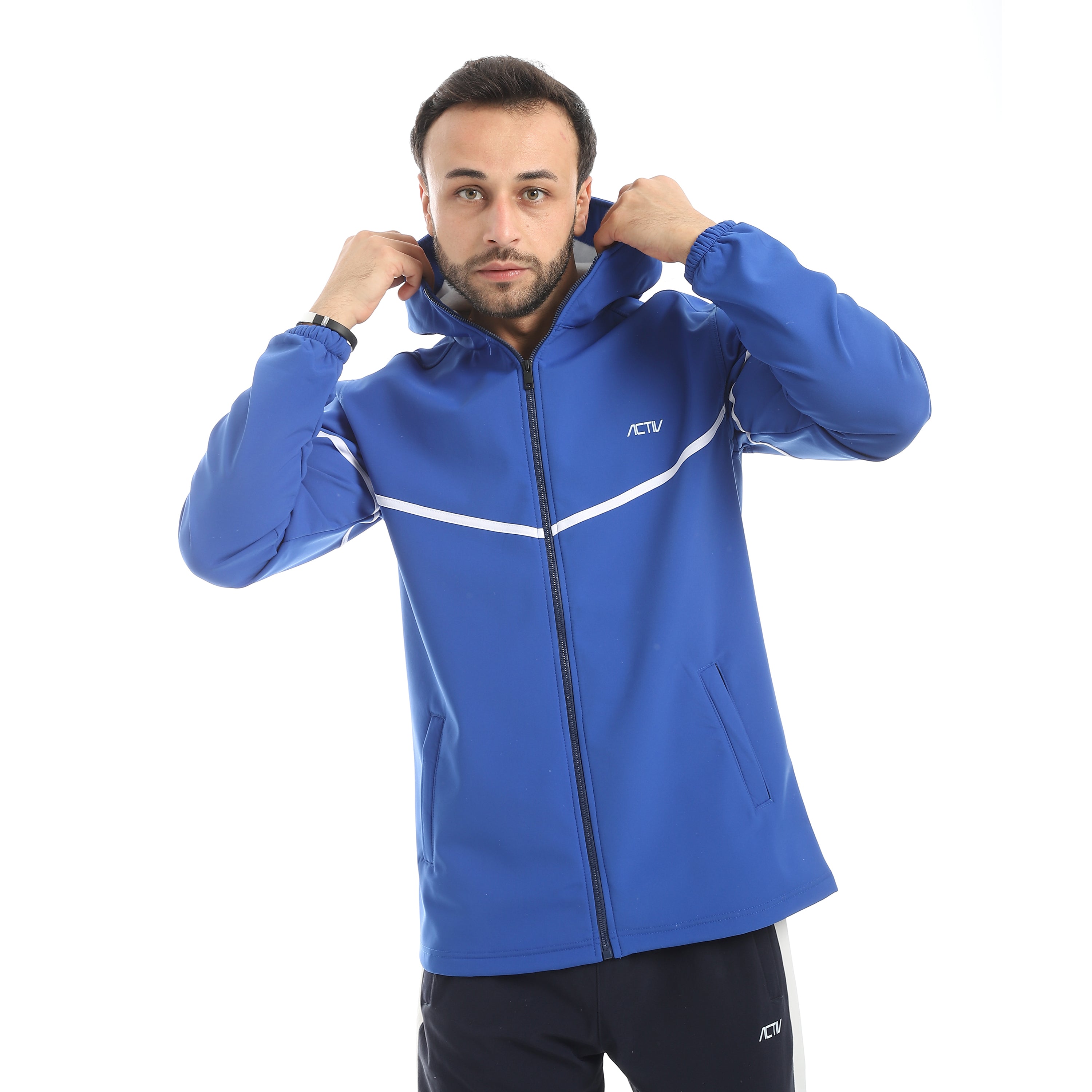 JACKET W. TAPE ON SLEEVE&CHEST - زهري