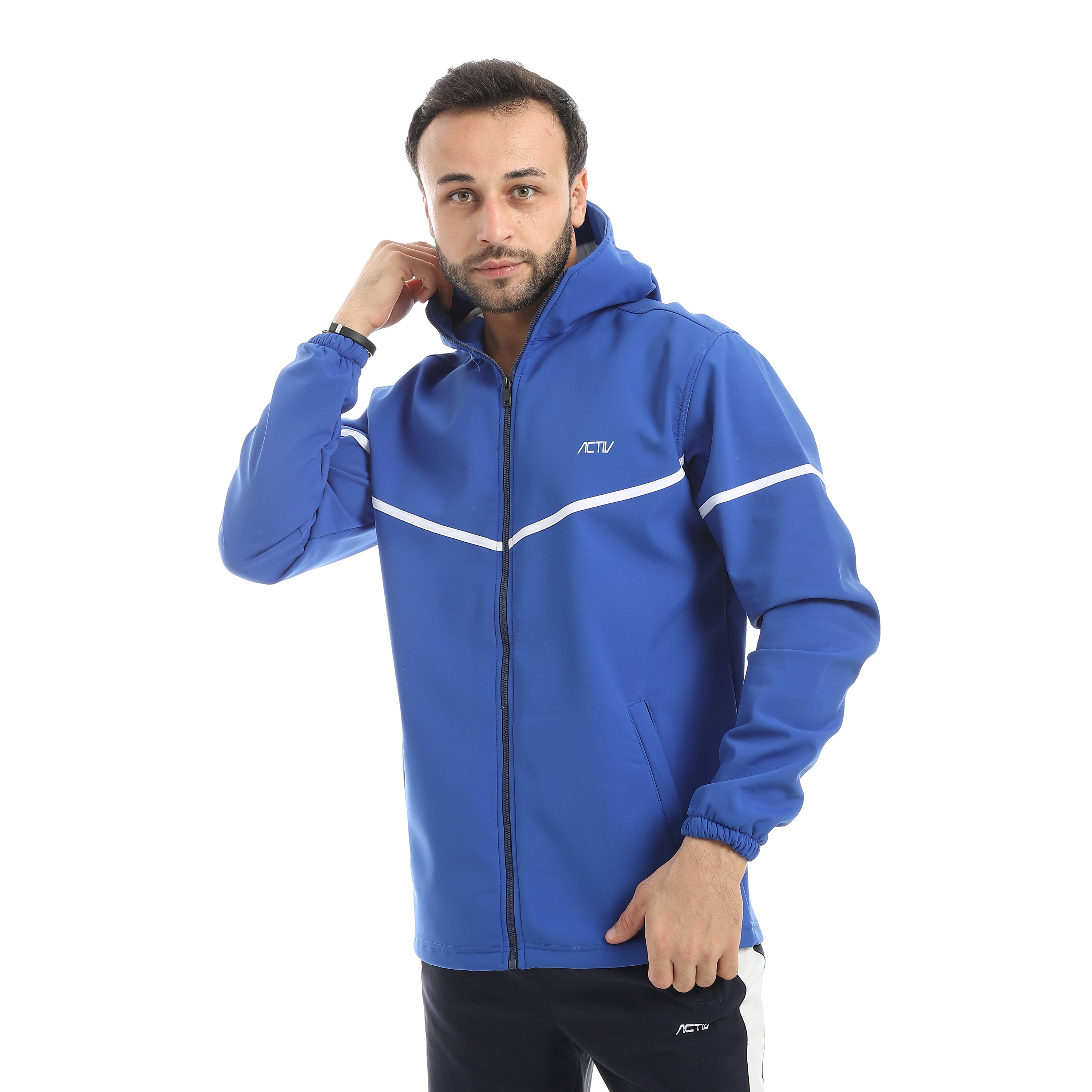 JACKET W. TAPE ON SLEEVE&CHEST - زهري