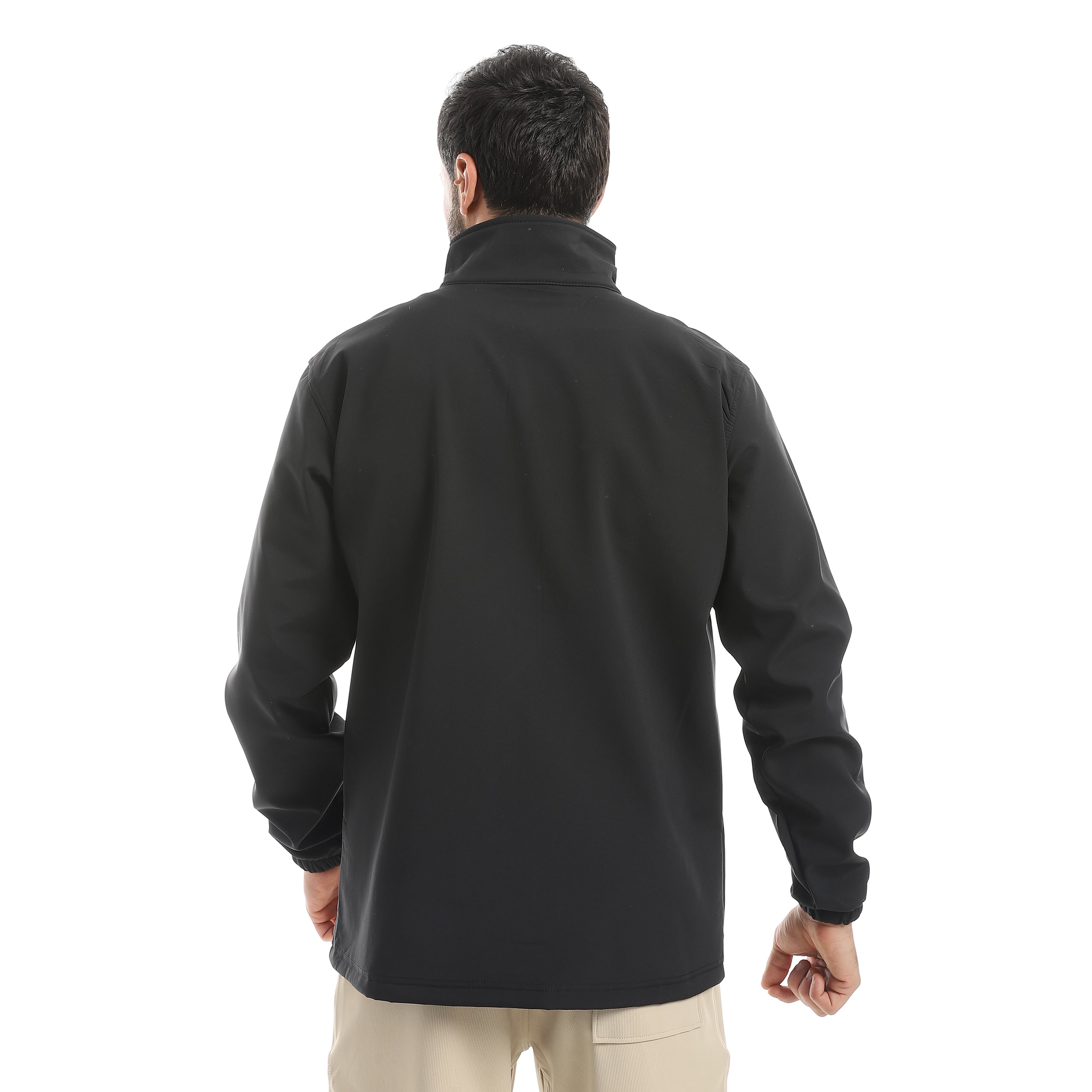 JACKET W. CHEST PANEL AND MESH - اسود