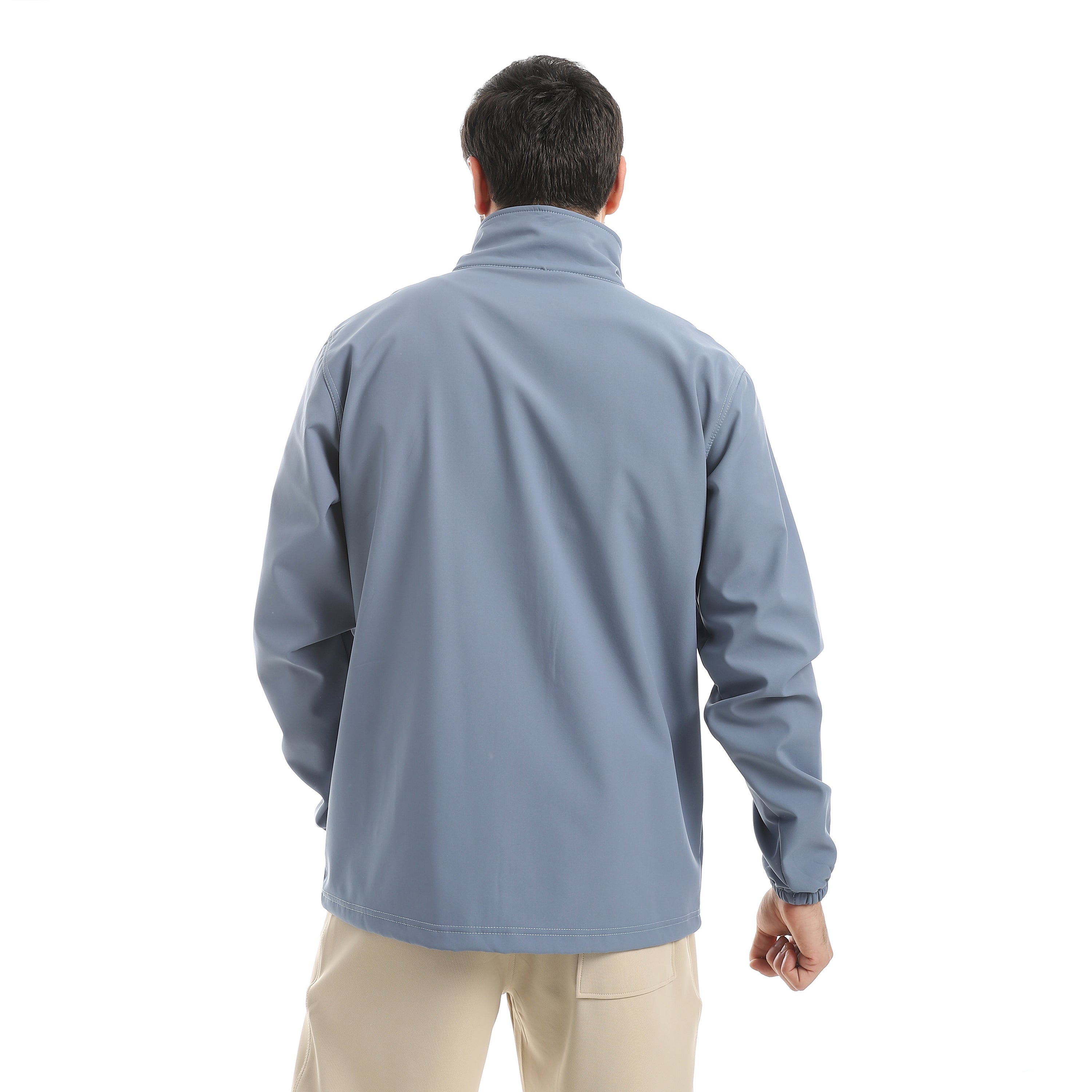 JACKET W. CHEST PANEL AND MESH - رمادي