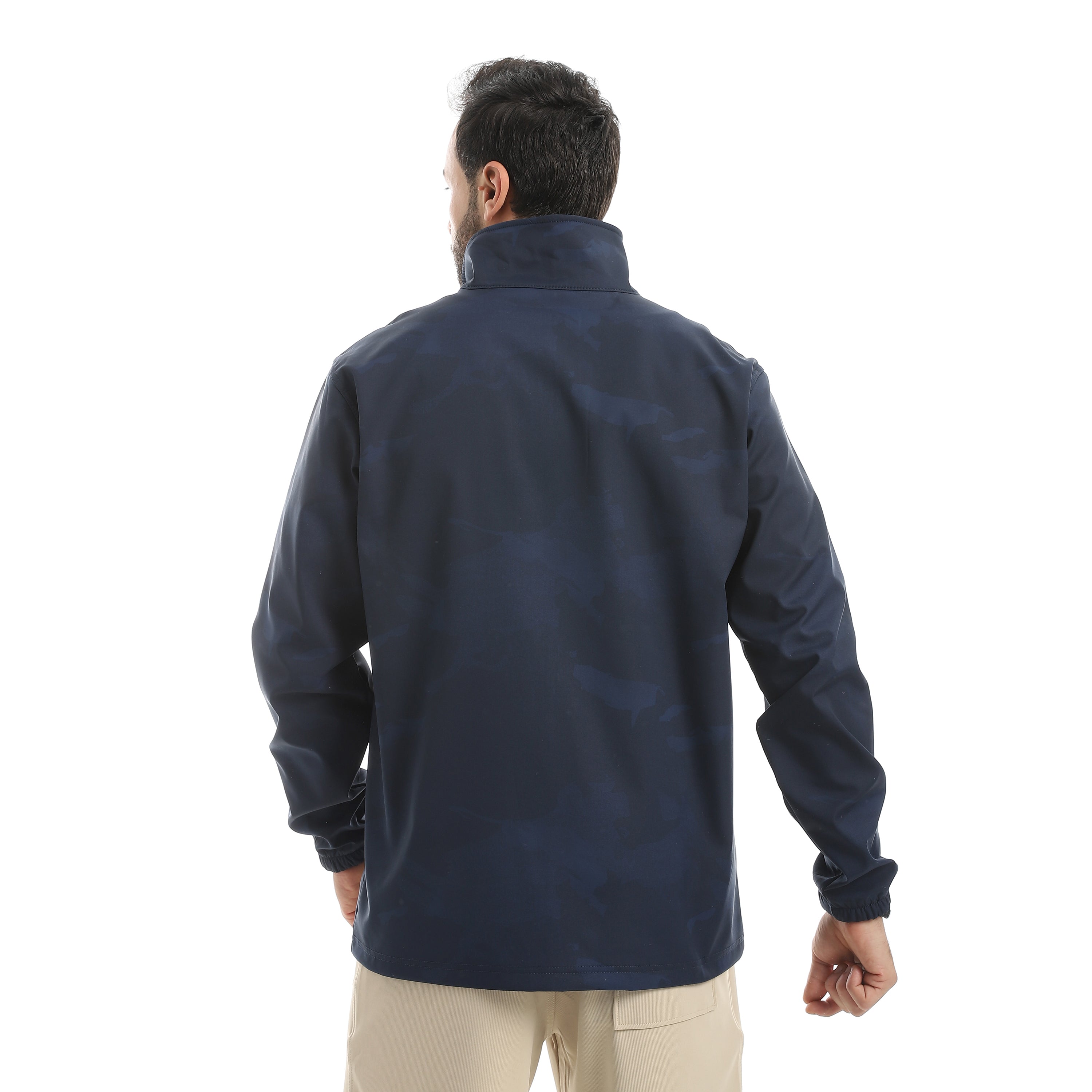 JACKET W. CHEST PANEL AND MESH - كحلي