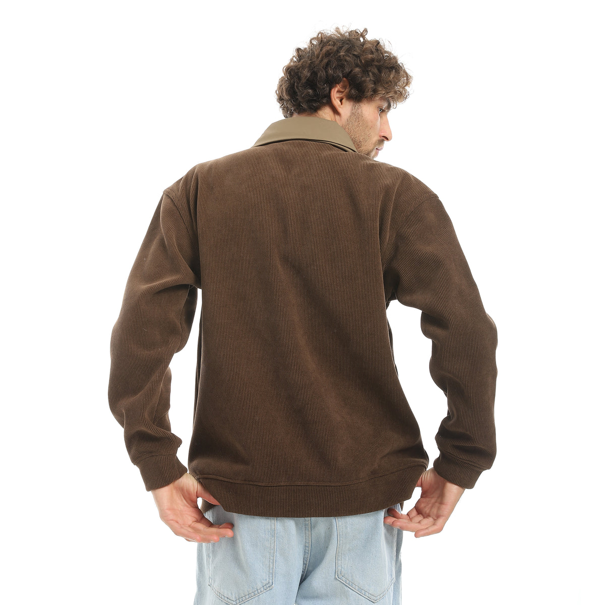 ACTIV MEN'S COLLAR JACKET - BROWN
