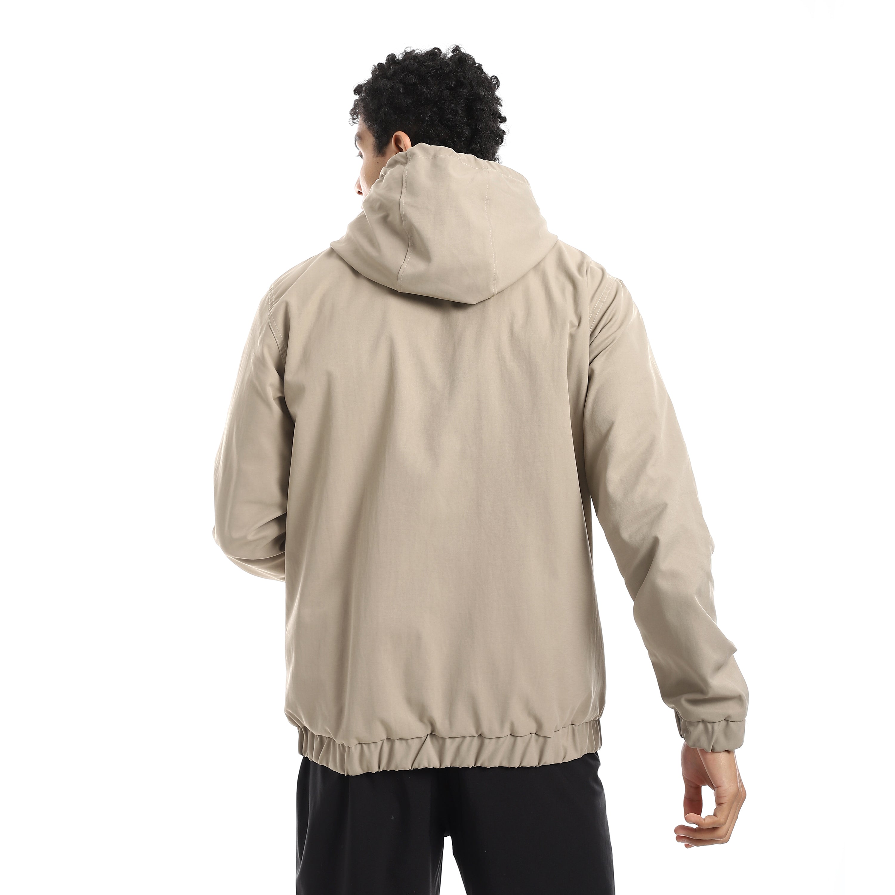 ACTIV HOODIE GABARDINE JACKET - CAFE