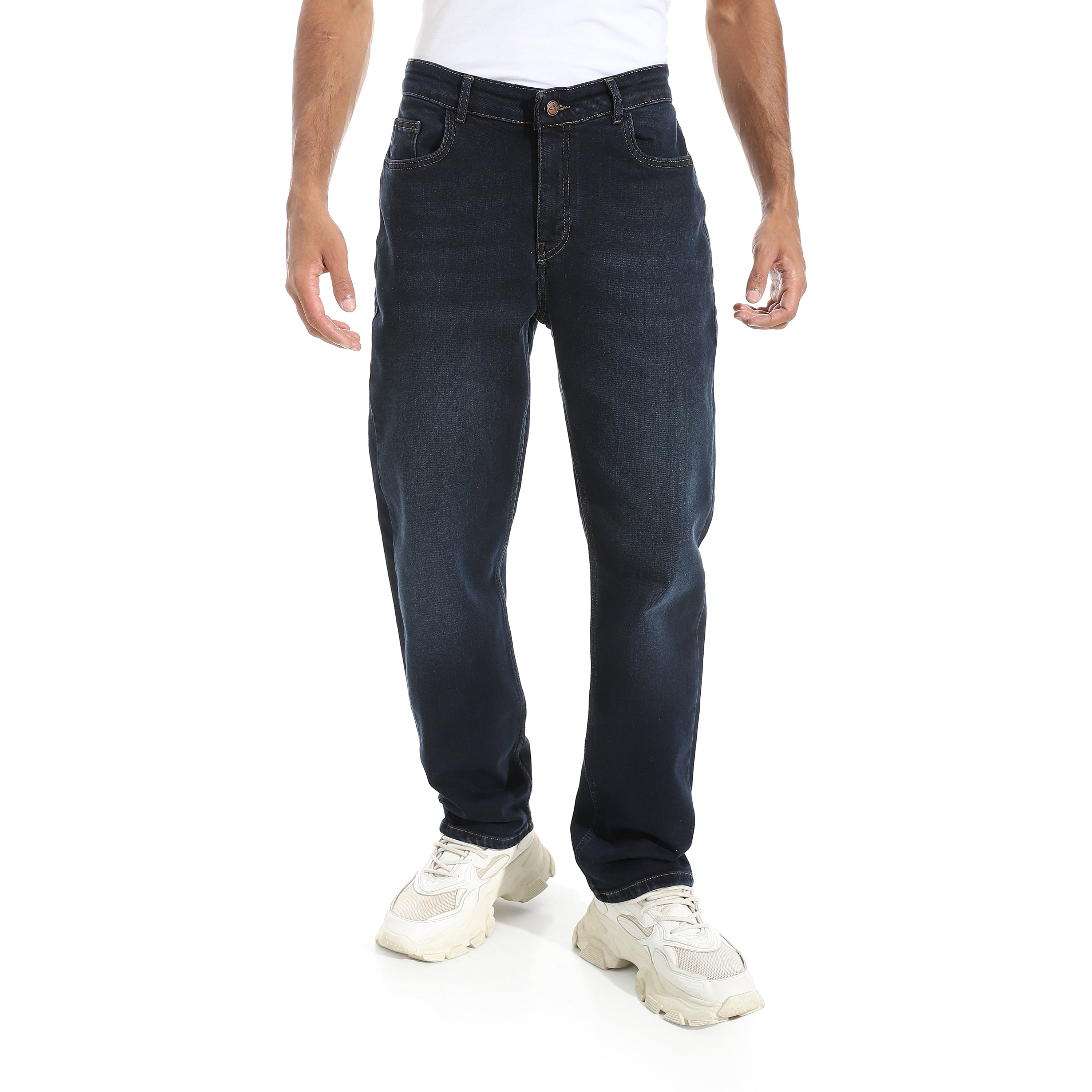 ACTIV MENS RUGULER JEANS PANTS - BLU-BLAK