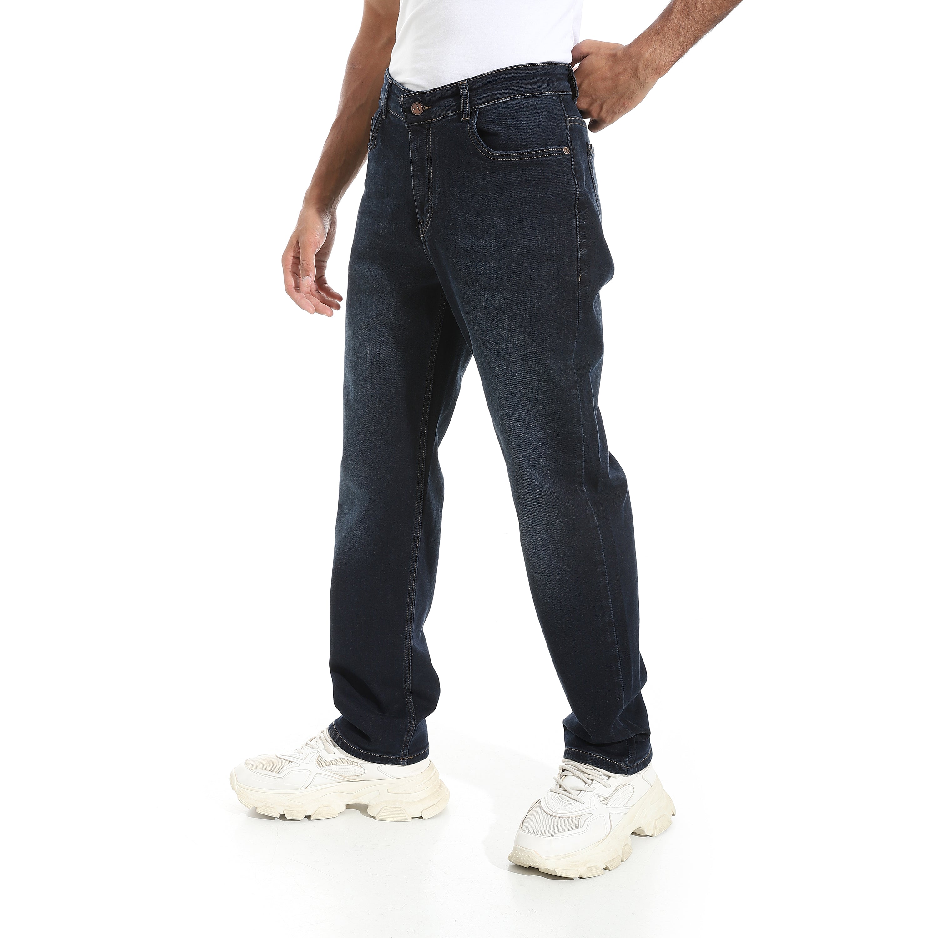 ACTIV MENS RUGULER JEANS PANTS - BLU-BLAK