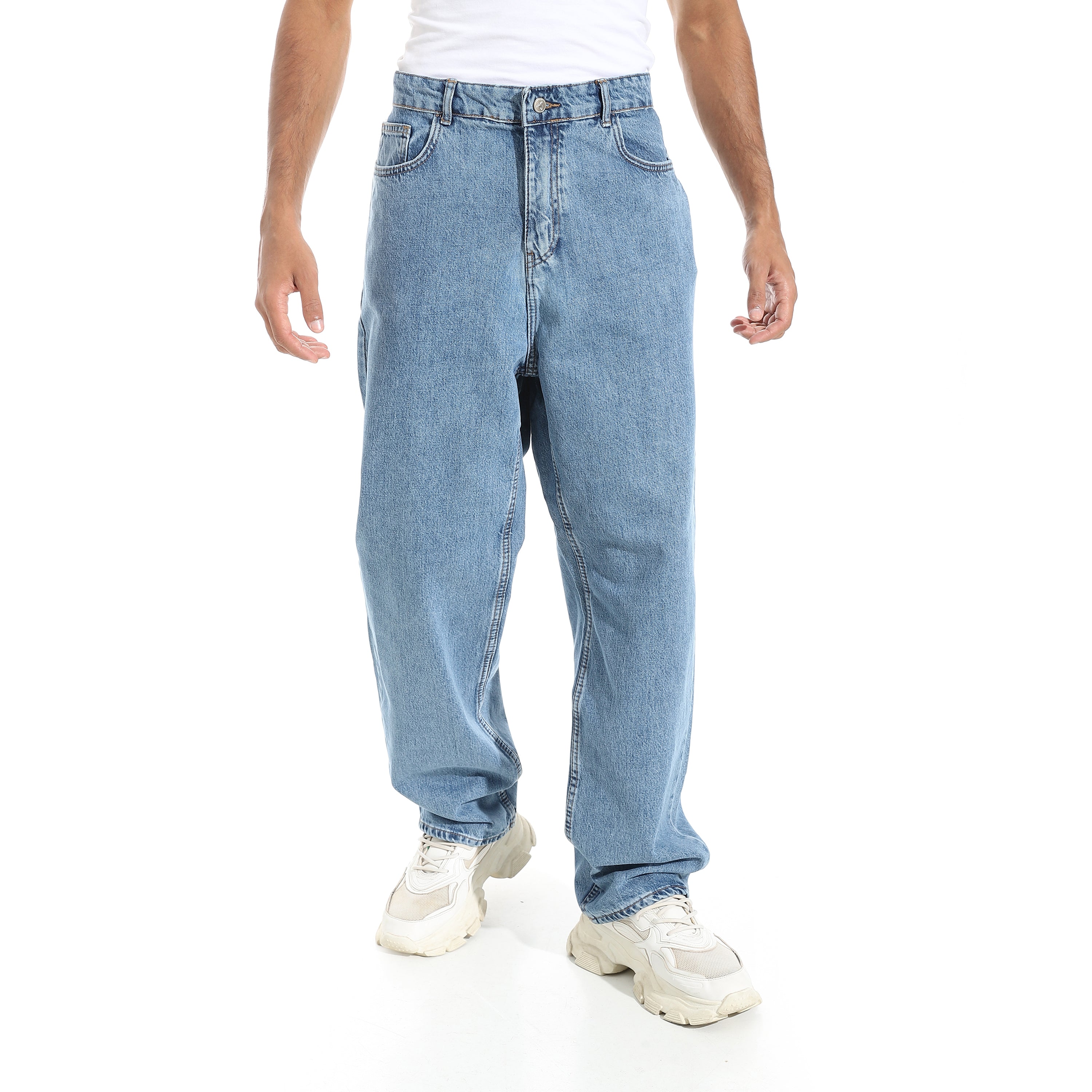 ACTIV MEN WIDE LEG JEANS PANTS - BLUE