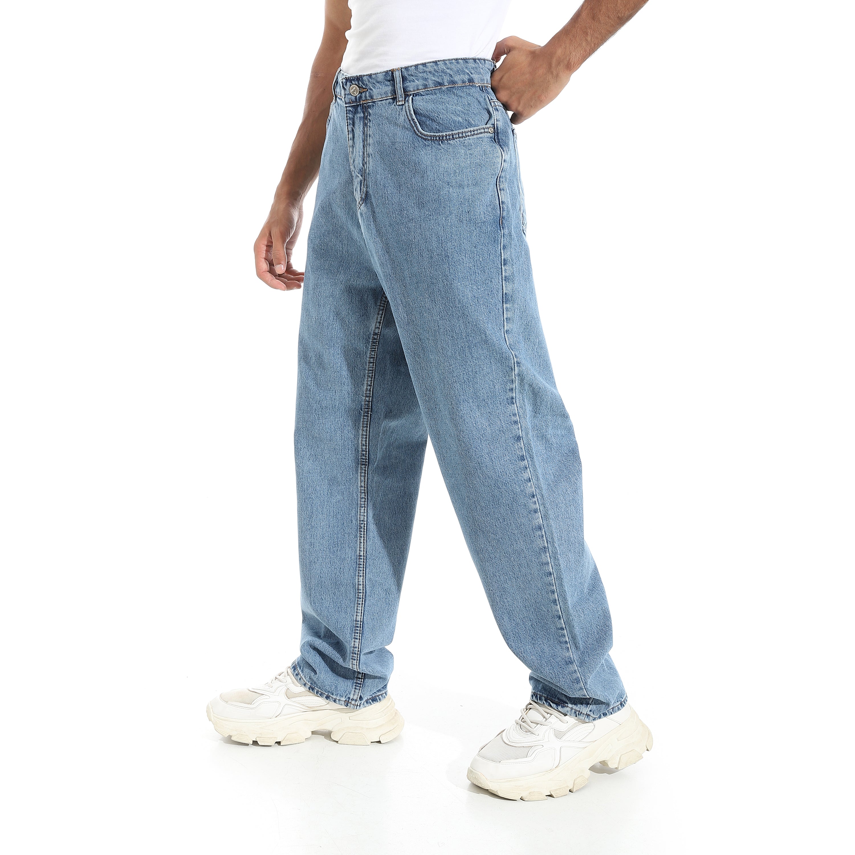 ACTIV MEN WIDE LEG JEANS PANTS - BLUE